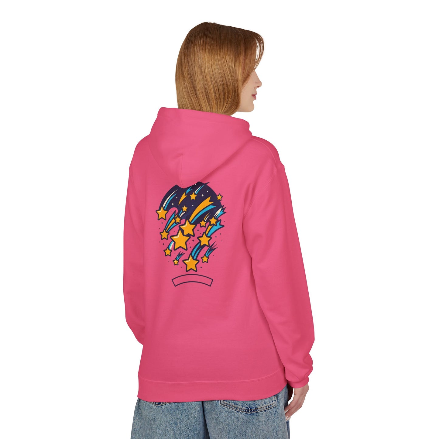 Starfall Hoodie – Shooting Stars Graphic Hoodie | Celestial Aesthetic, Cosmic Streetwear, Unisex Pullover