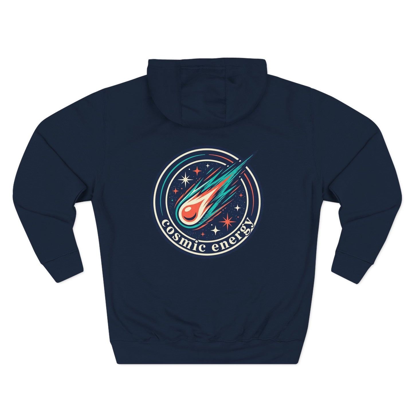 Cosmic Energy Hoodie – Meteor & Shooting Star Graphic Hoodie | Space Aesthetic, Celestial Streetwear, Unisex Hoodie