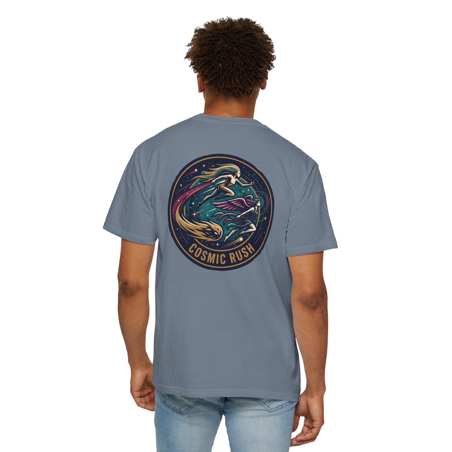 Cosmic Rush Skate T-Shirt – Retro Space Surf Graphic Tee | Vintage Cosmic Wave Shirt, Unisex Casual Tee