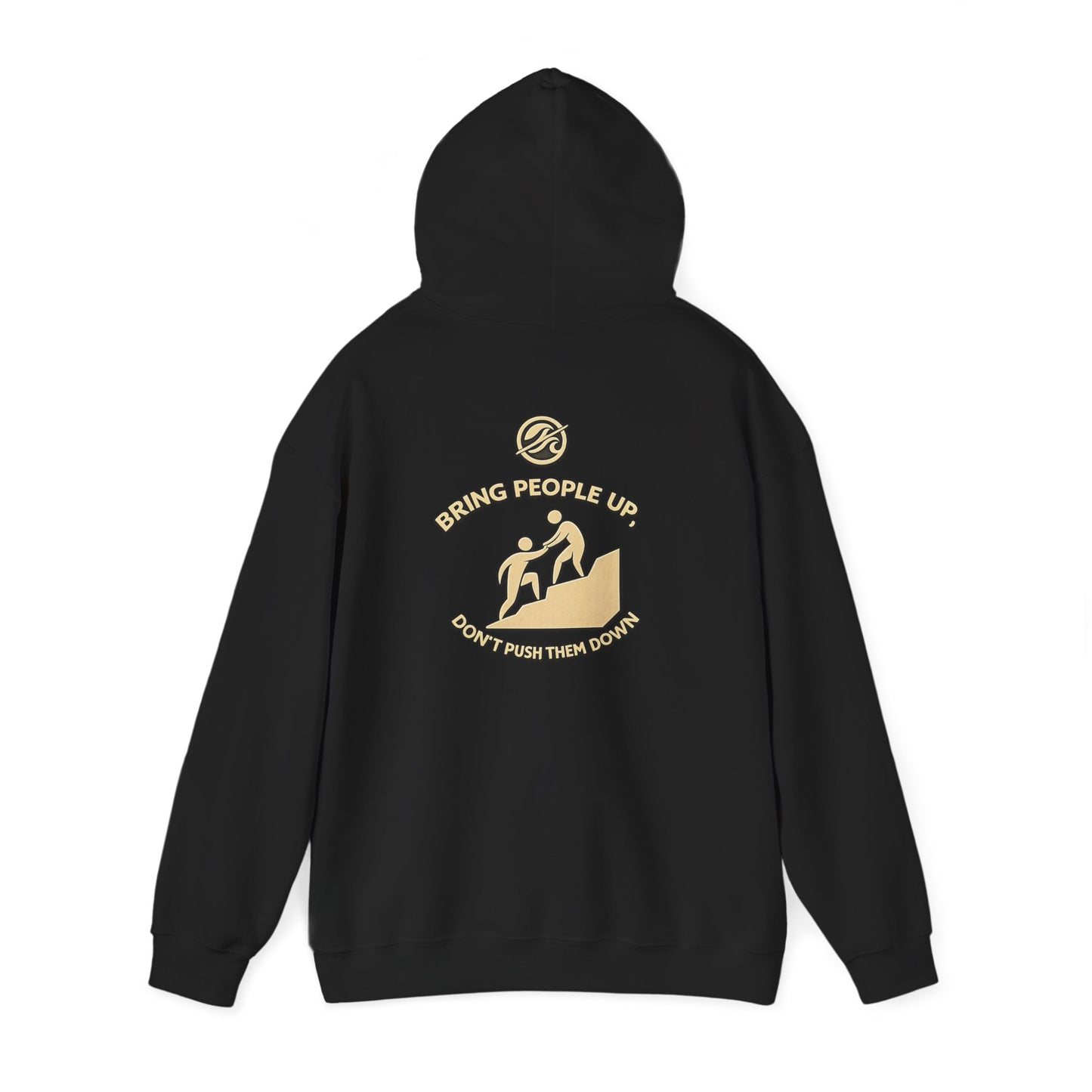 Without Wax Hoodie – “Bring People Up” Motivational Graphic Sweatshirt | Minimal Inspirational Streetwear