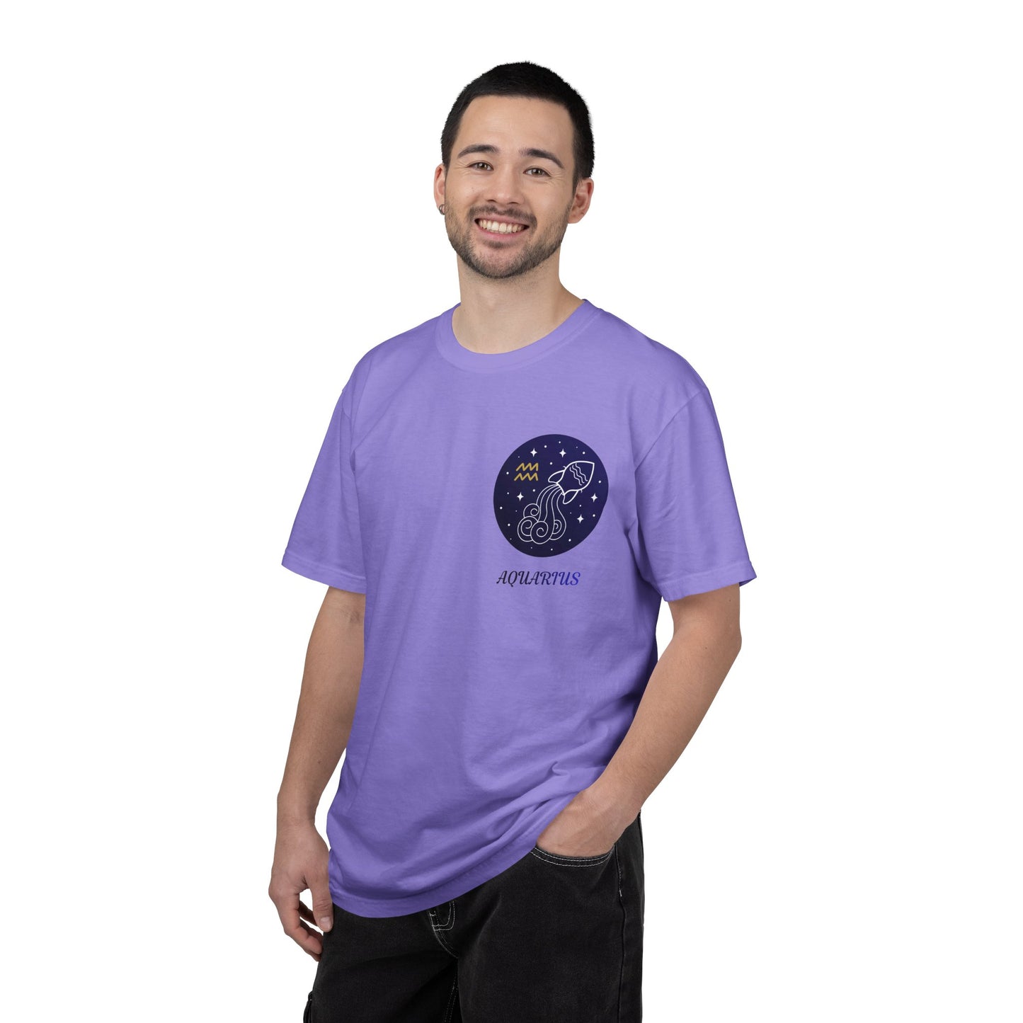 Aquarius Zodiac T-Shirt – Minimal Constellation Astrology Tee | Celestial Water Bearer Shirt