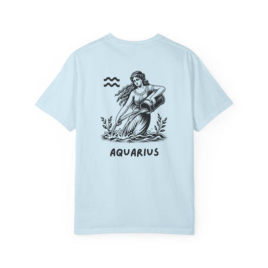 Aquarius Zodiac T-Shirt – Vintage Water Bearer Astrology Tee | Celestial Star Sign Shirt