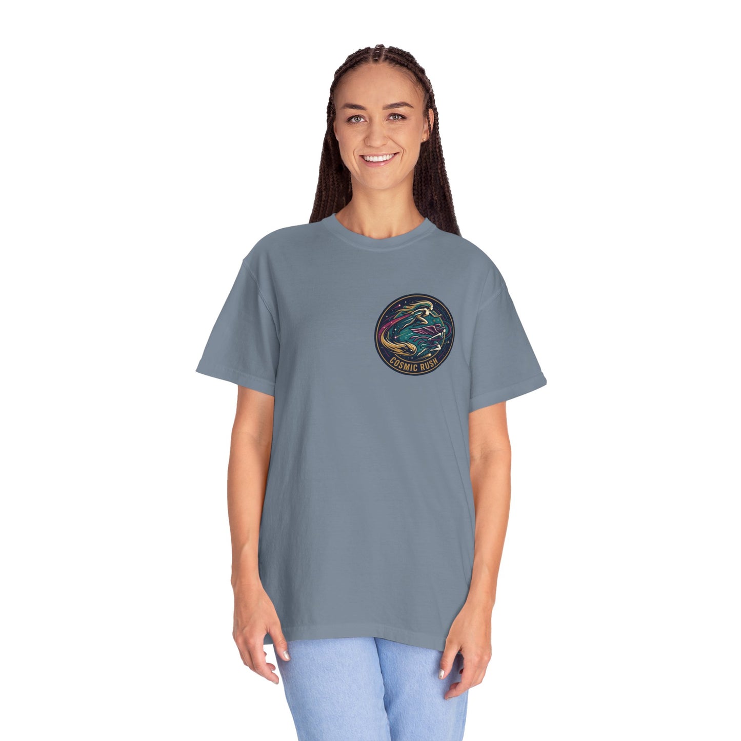 Cosmic Rush Skate T-Shirt – Retro Space Surf Graphic Tee | Vintage Cosmic Wave Shirt, Unisex Casual Tee
