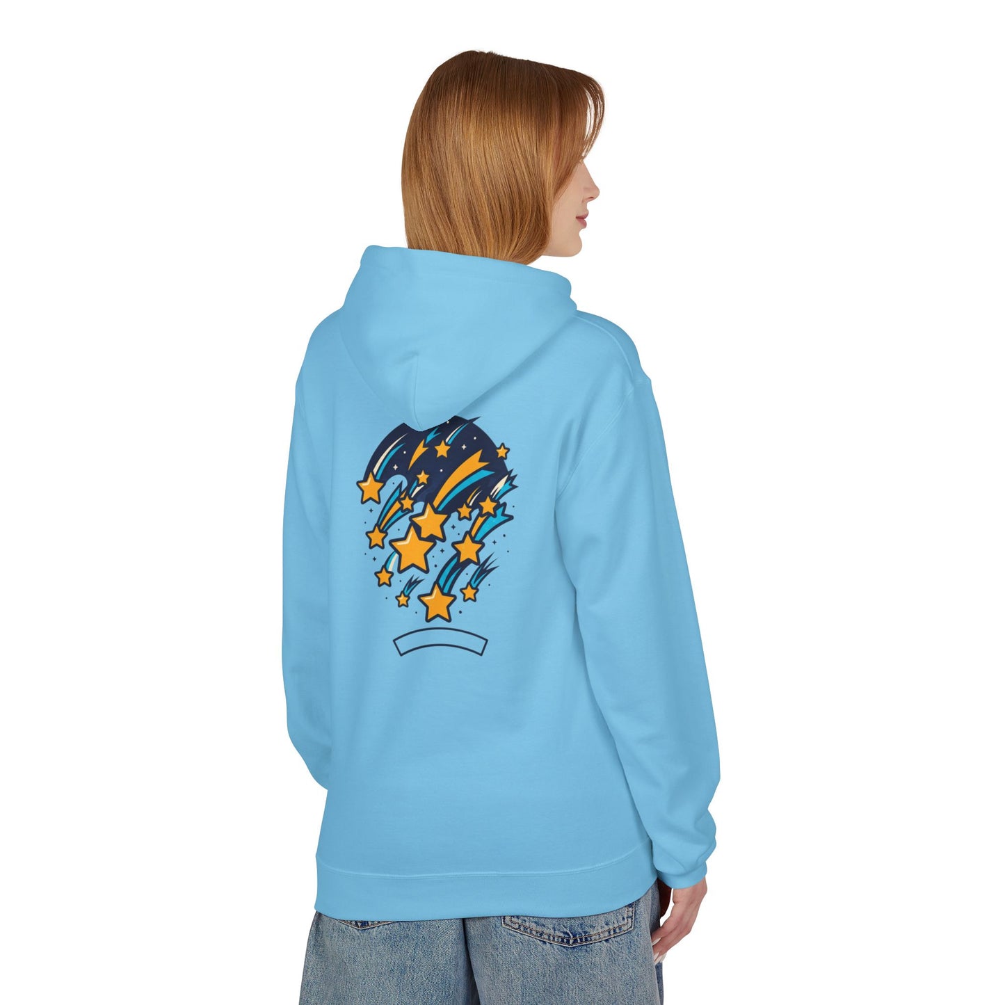 Starfall Hoodie – Shooting Stars Graphic Hoodie | Celestial Aesthetic, Cosmic Streetwear, Unisex Pullover