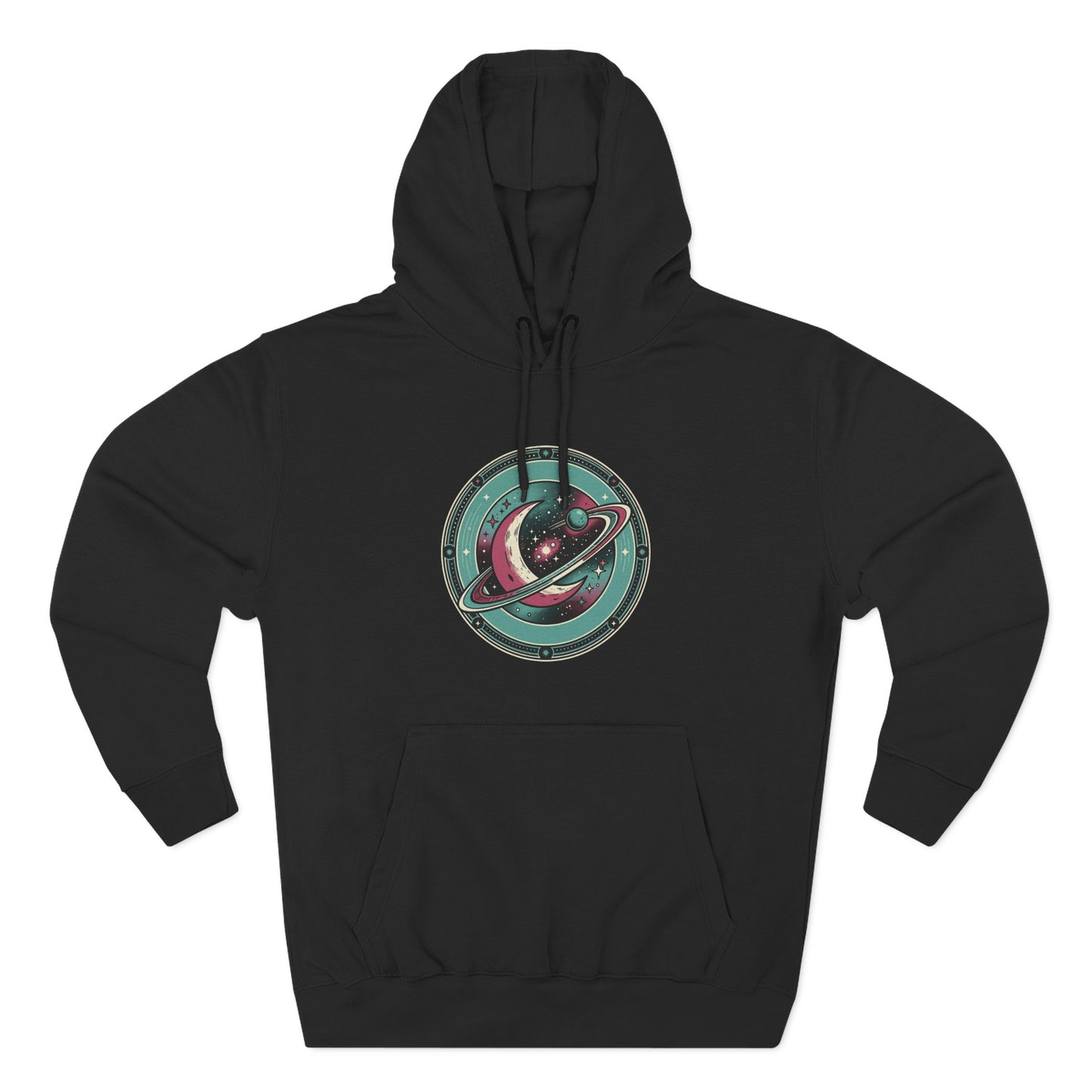 Saturn Planet Hoodie – Retro Space Ring Graphic Hoodie | Minimal Cosmic Aesthetic, Astronomy Hoodie, Unisex Hoodie
