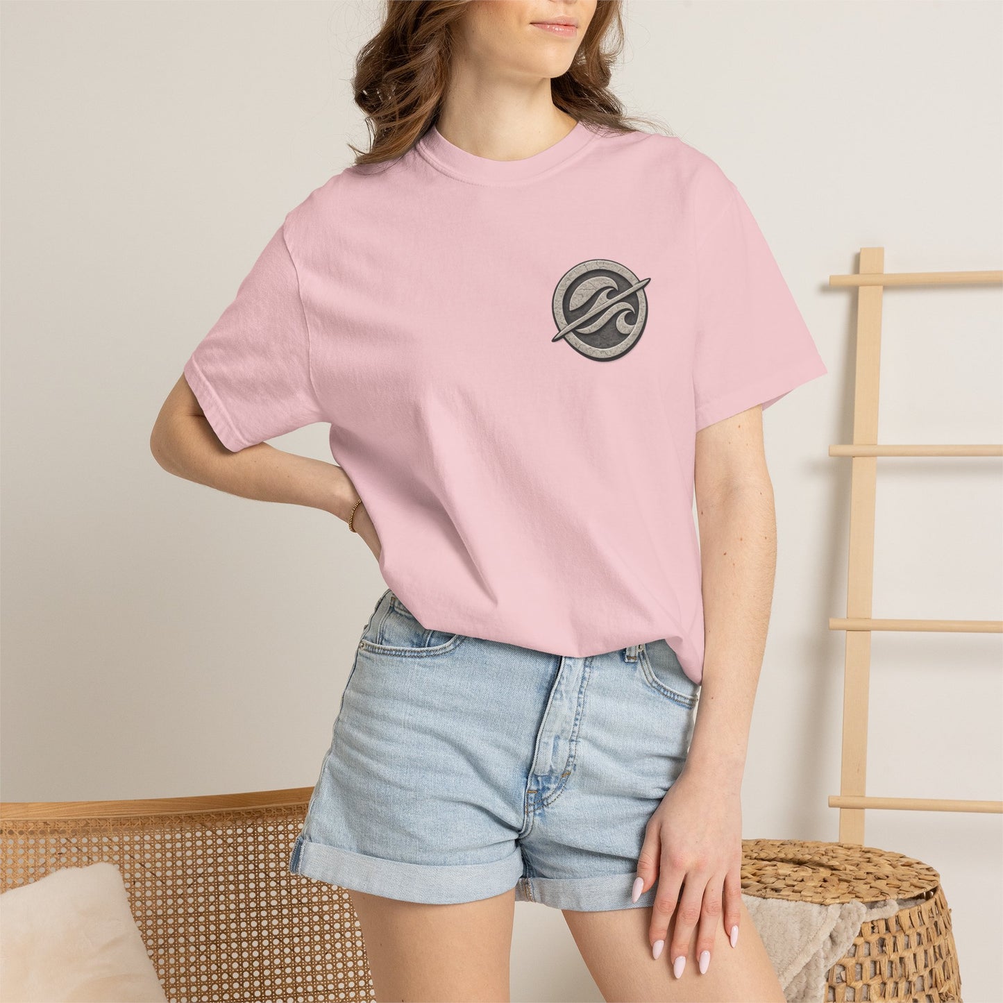 Surf Badge T-Shirt – Retro Wave Logo Tee | Vintage Coastal Streetwear Shirt