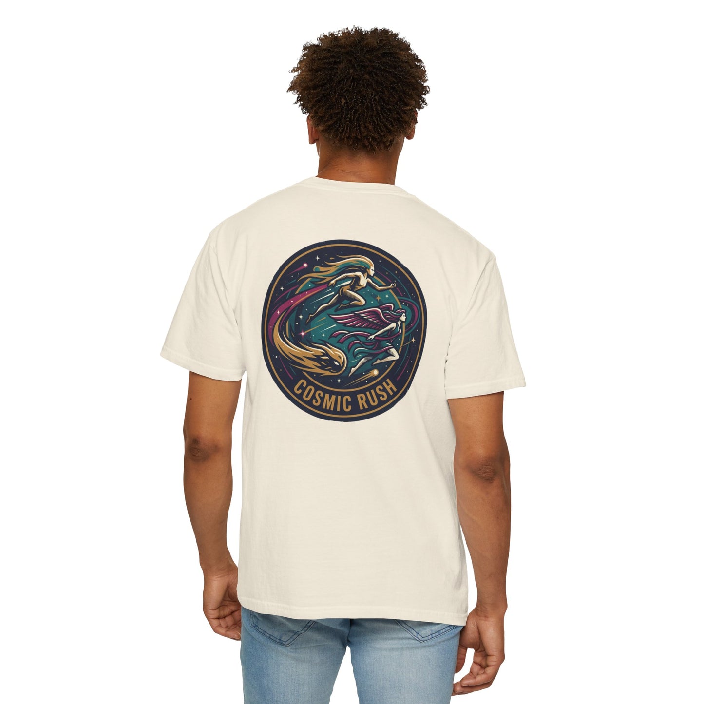 Cosmic Rush Skate T-Shirt – Retro Space Surf Graphic Tee | Vintage Cosmic Wave Shirt, Unisex Casual Tee