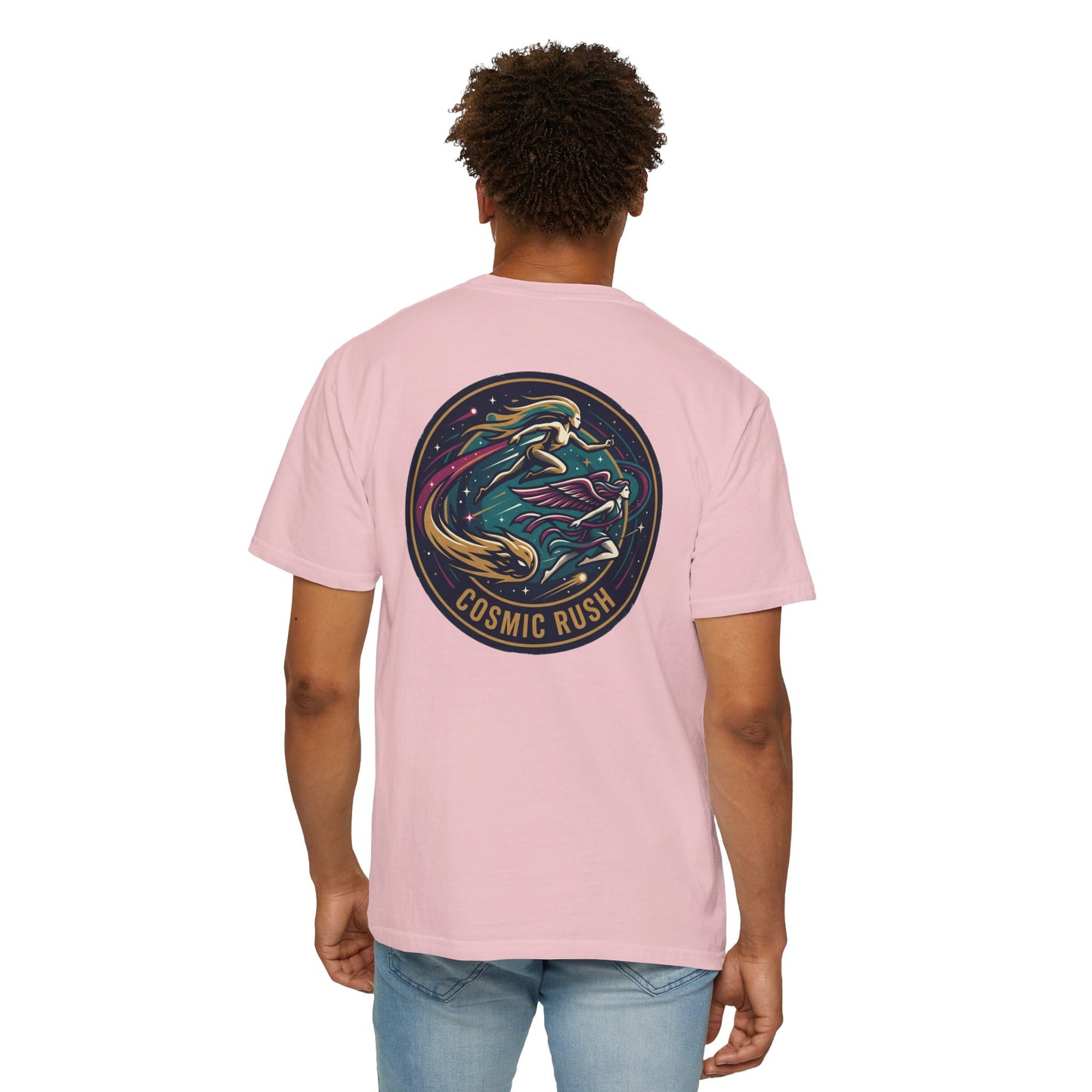Cosmic Rush Skate T-Shirt – Retro Space Surf Graphic Tee | Vintage Cosmic Wave Shirt, Unisex Casual Tee