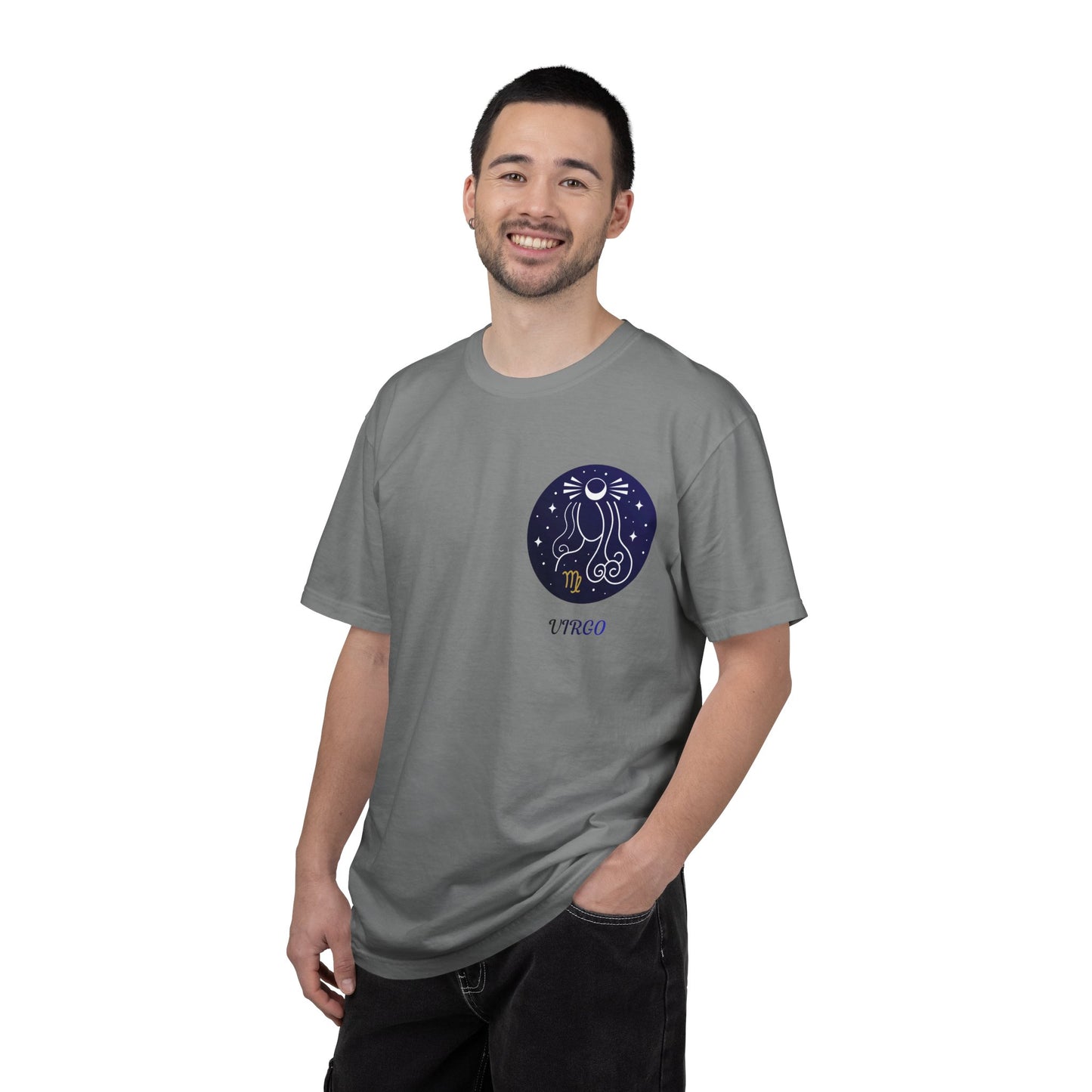 Virgo Zodiac T-Shirt – Celestial Virgo Moon Graphic Tee | Minimal Astrology Shirt