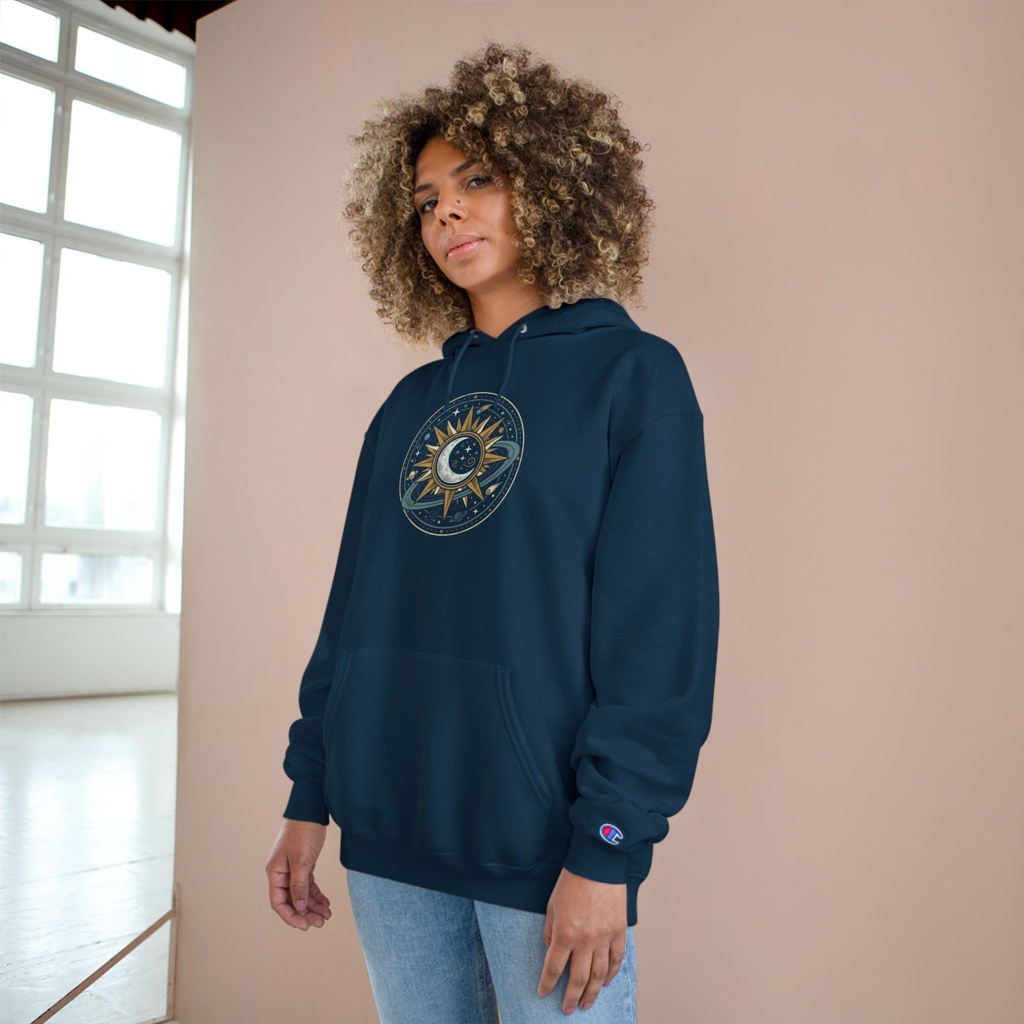 Sun & Moon Hoodie – Celestial Balance Graphic Hoodie | Spiritual Cosmic Aesthetic, Minimal Astrology Hoodie, Unisex Hoodie