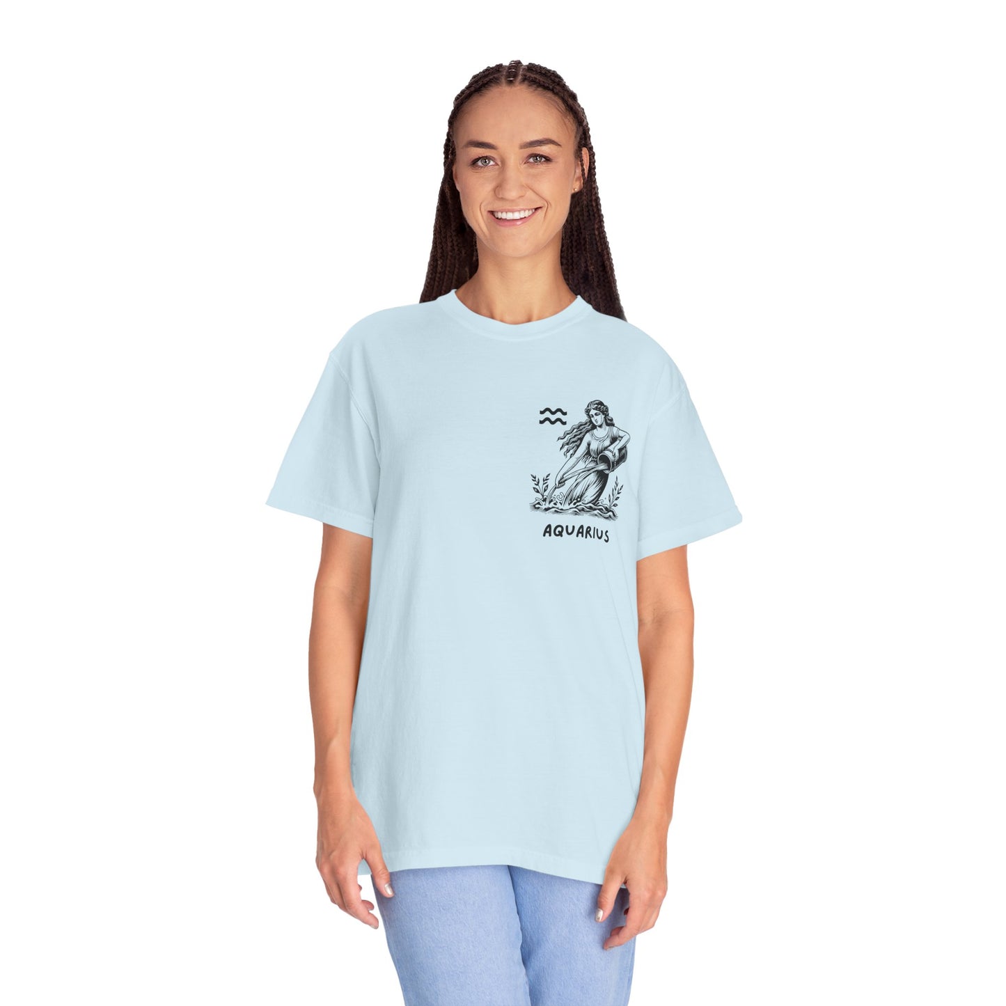 Aquarius Zodiac T-Shirt – Vintage Water Bearer Astrology Tee | Celestial Star Sign Shirt