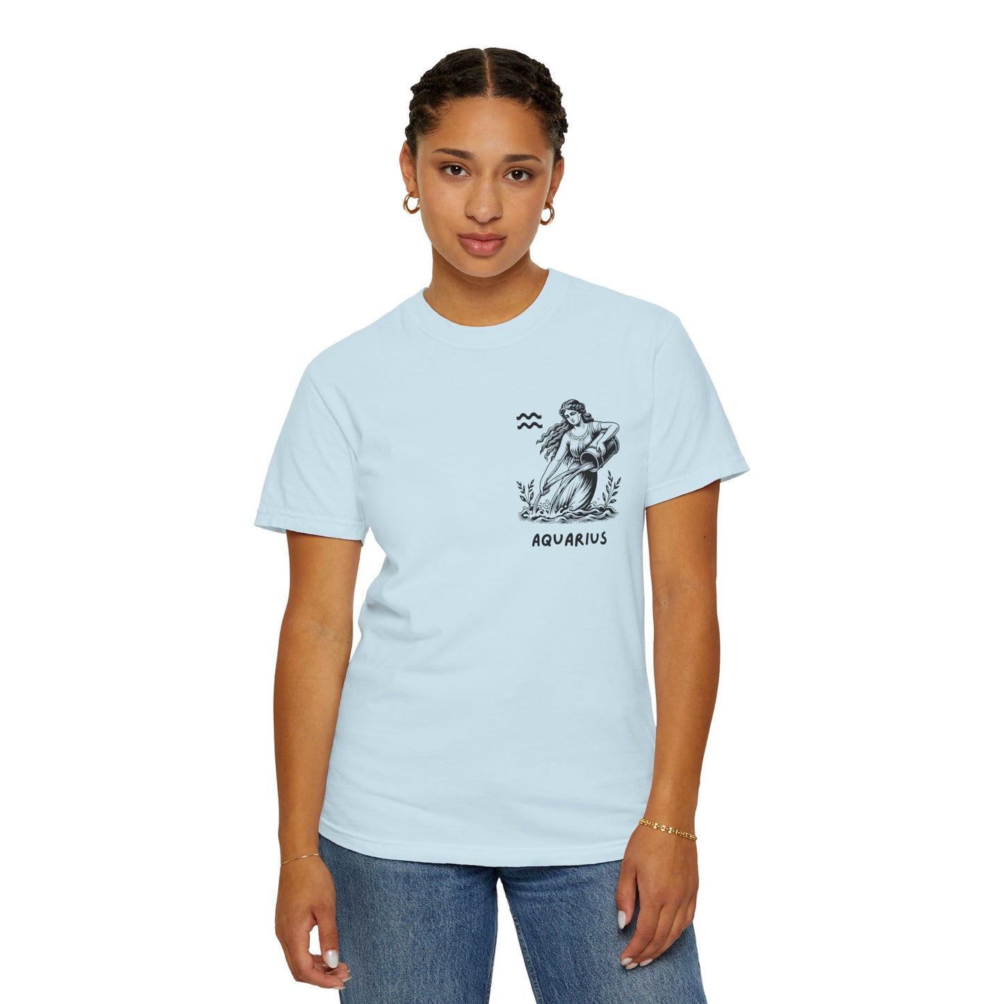 Aquarius Zodiac T-Shirt – Vintage Water Bearer Astrology Tee | Celestial Star Sign Shirt