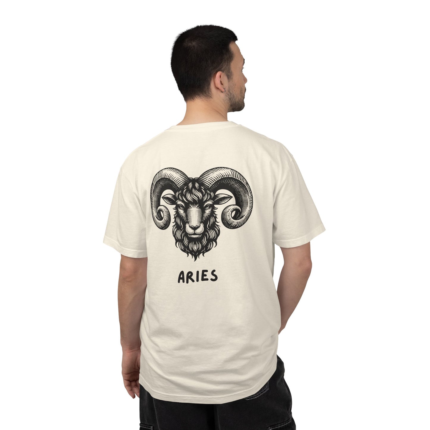 Aries Zodiac T-Shirt – Aries Ram Astrology Graphic Tee | Vintage Star Sign Shirt, Unisex Tee