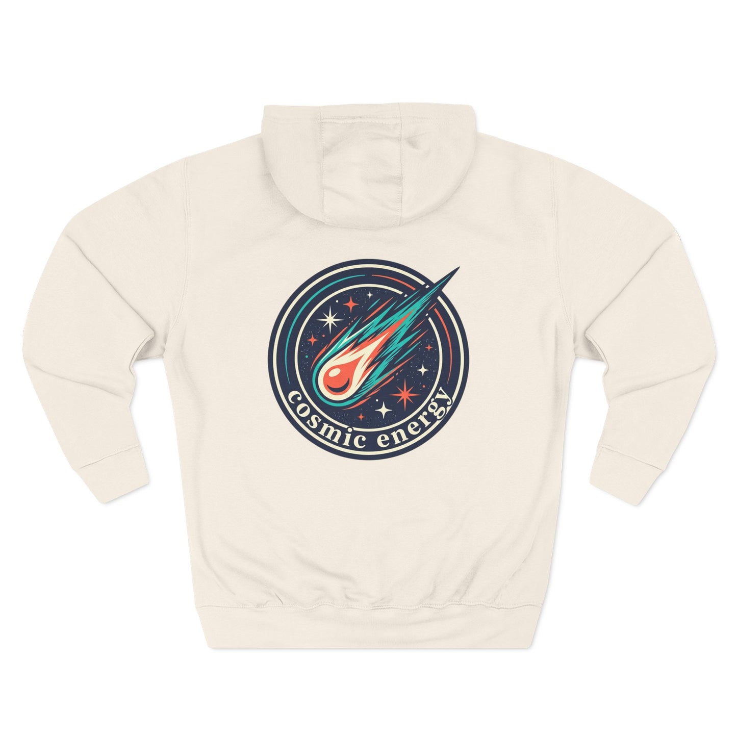 Cosmic Energy Hoodie – Meteor & Shooting Star Graphic Hoodie | Space Aesthetic, Celestial Streetwear, Unisex Hoodie