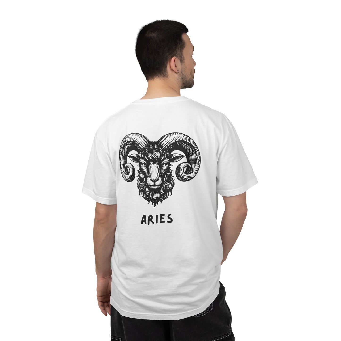Aries Zodiac T-Shirt – Aries Ram Astrology Graphic Tee | Vintage Star Sign Shirt, Unisex Tee