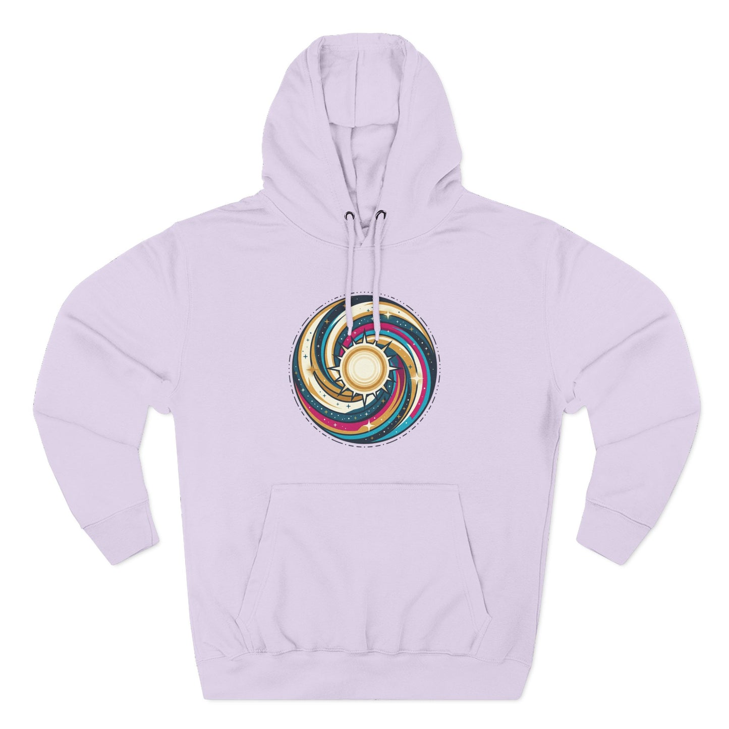 Swirl Sun Hoodie – Cosmic Spiral Sun Graphic Hoodie | Psychedelic Space Aesthetic, Celestial Streetwear, Unisex Hoodie