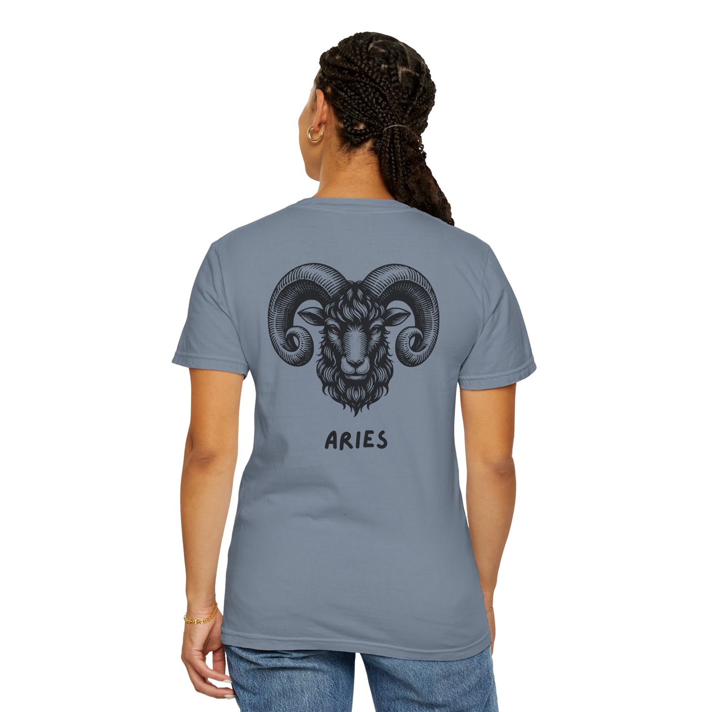 Aries Zodiac T-Shirt – Aries Ram Astrology Graphic Tee | Vintage Star Sign Shirt, Unisex Tee