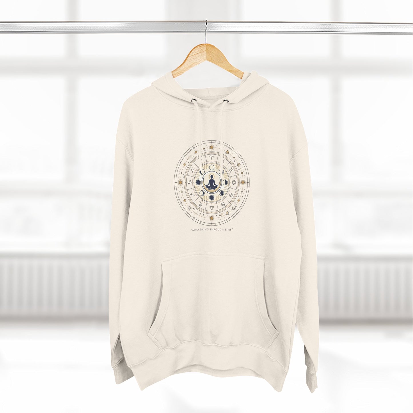Zodiac Meditation Hoodie – Celestial Birth Chart Mandala Hoodie | Spiritual Astrology Sweatshirt, Unisex Hoodie