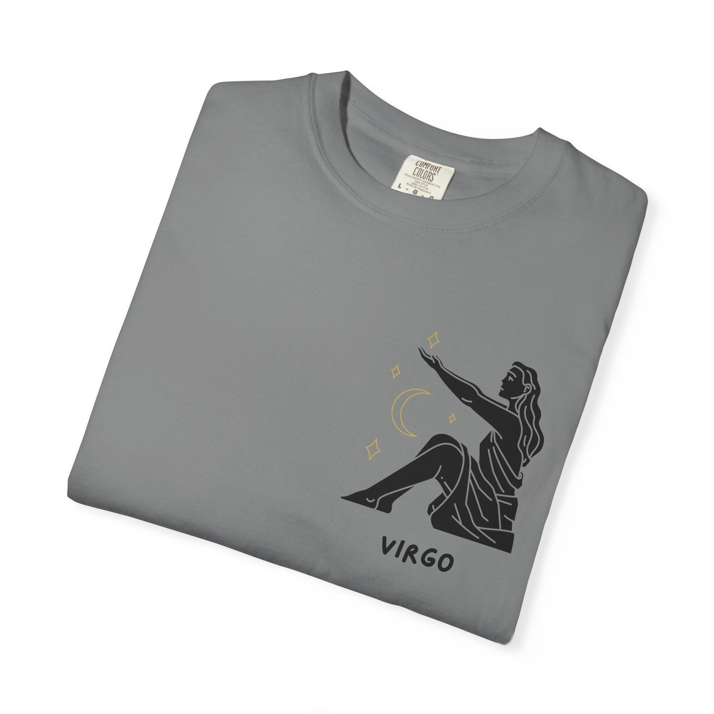 Virgo Zodiac T-Shirt – Minimalist Astrology Tee | Celestial Star Sign Graphic Shirt