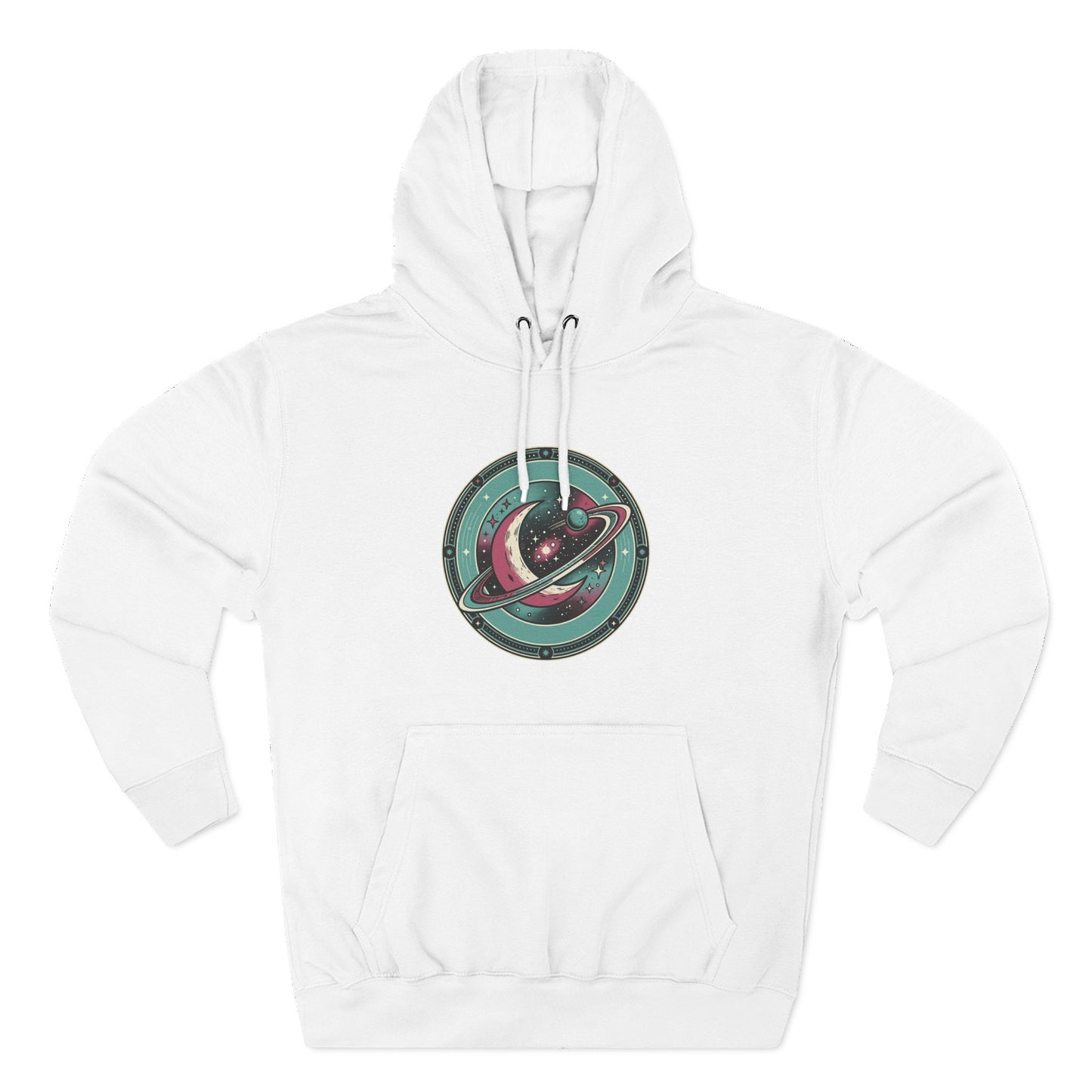 Saturn Planet Hoodie – Retro Space Ring Graphic Hoodie | Minimal Cosmic Aesthetic, Astronomy Hoodie, Unisex Hoodie