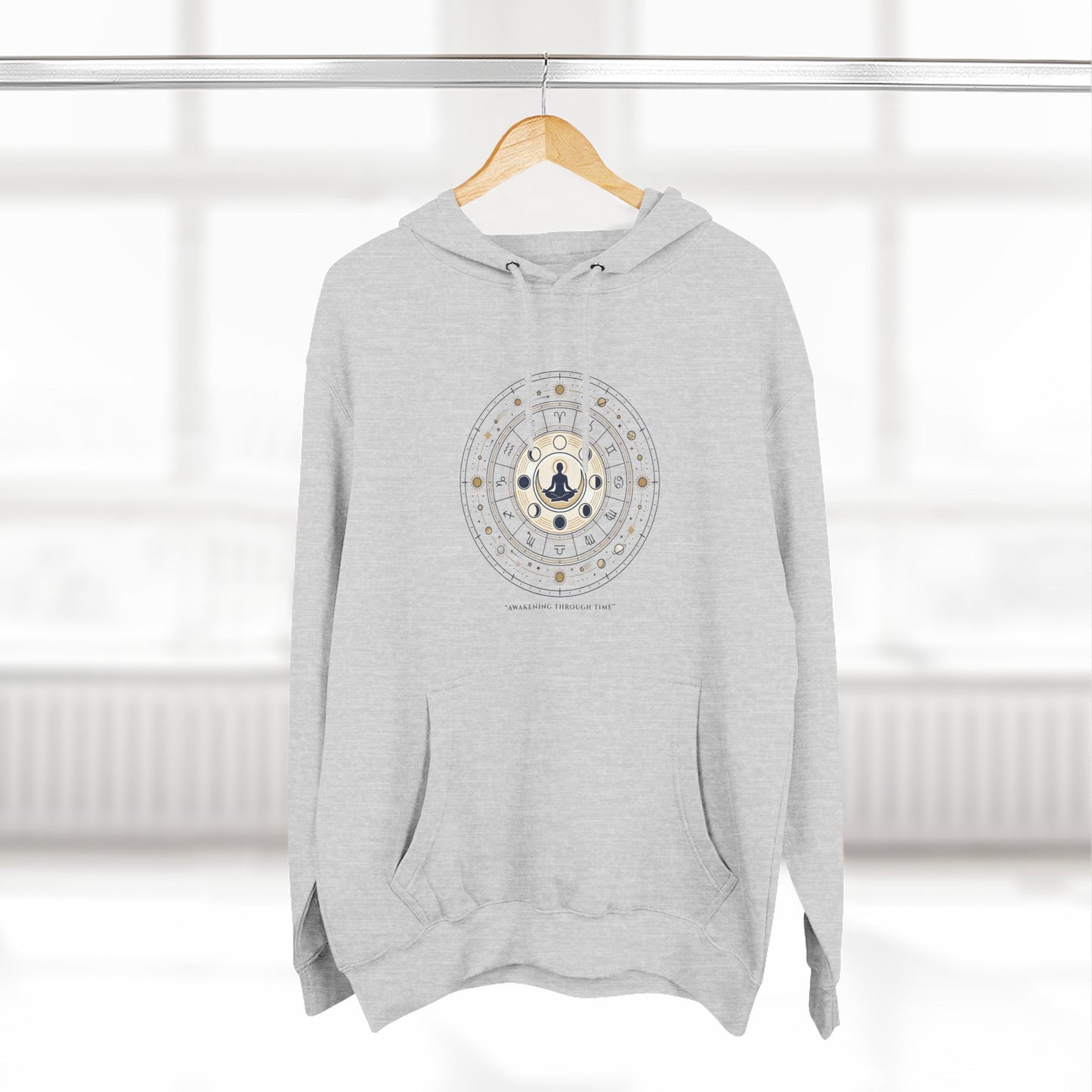 Zodiac Meditation Hoodie – Celestial Birth Chart Mandala Hoodie | Spiritual Astrology Sweatshirt, Unisex Hoodie