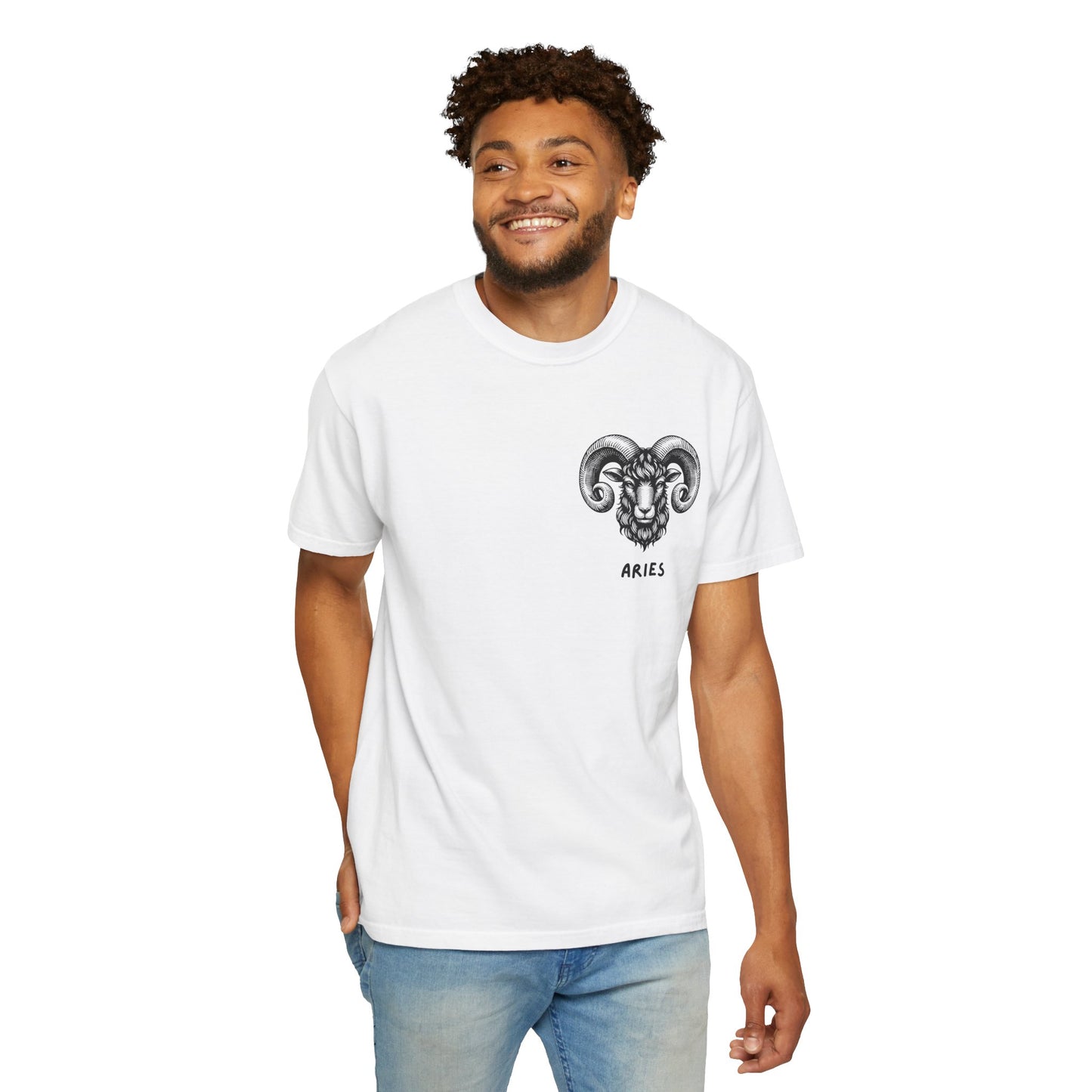 Aries Zodiac T-Shirt – Aries Ram Astrology Graphic Tee | Vintage Star Sign Shirt, Unisex Tee