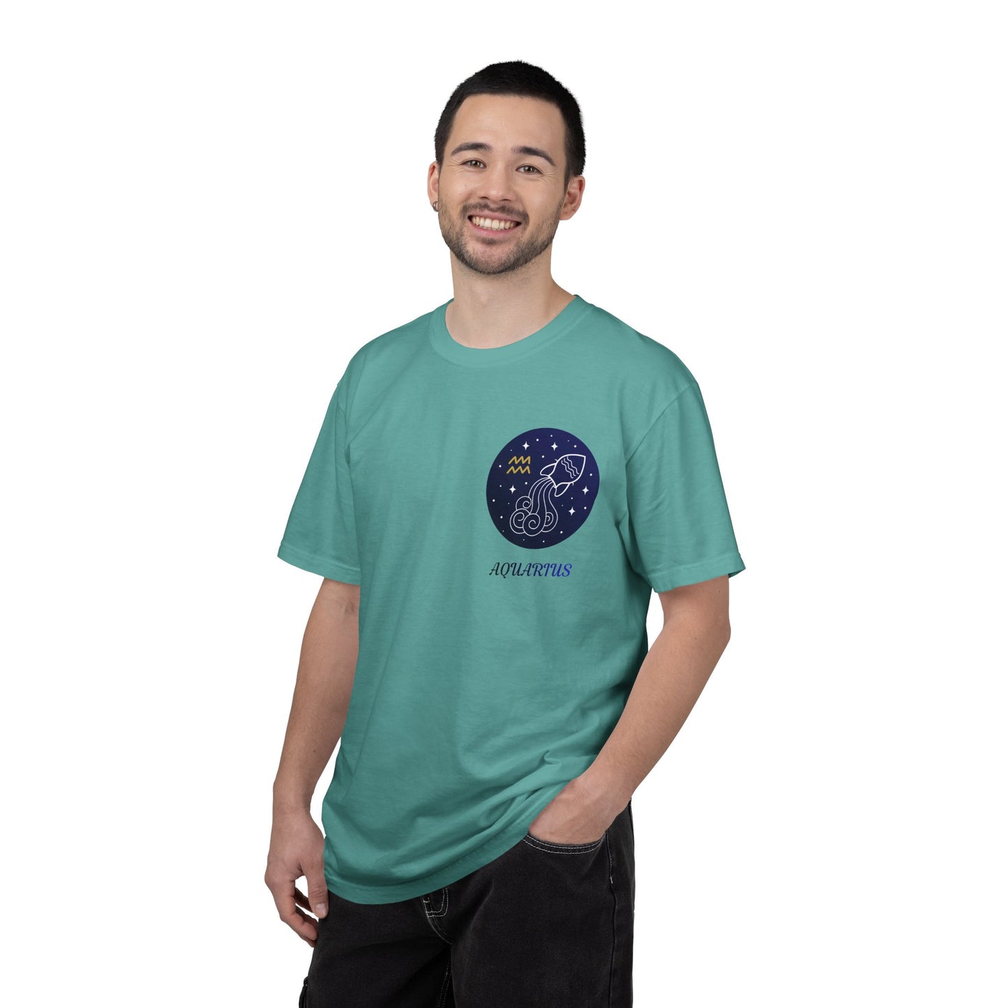 Aquarius Zodiac T-Shirt – Minimal Constellation Astrology Tee | Celestial Water Bearer Shirt