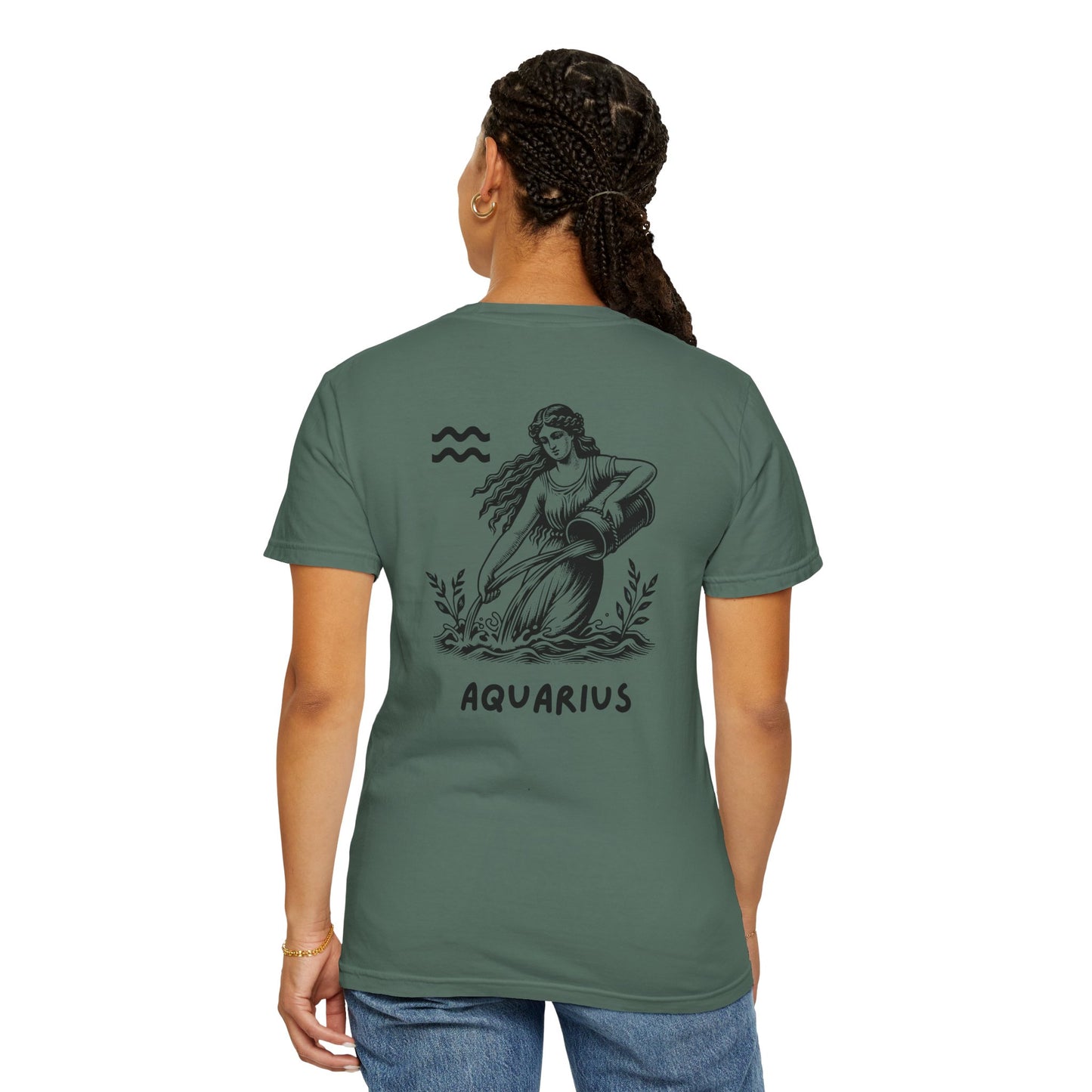 Aquarius Zodiac T-Shirt – Vintage Water Bearer Astrology Tee | Celestial Star Sign Shirt