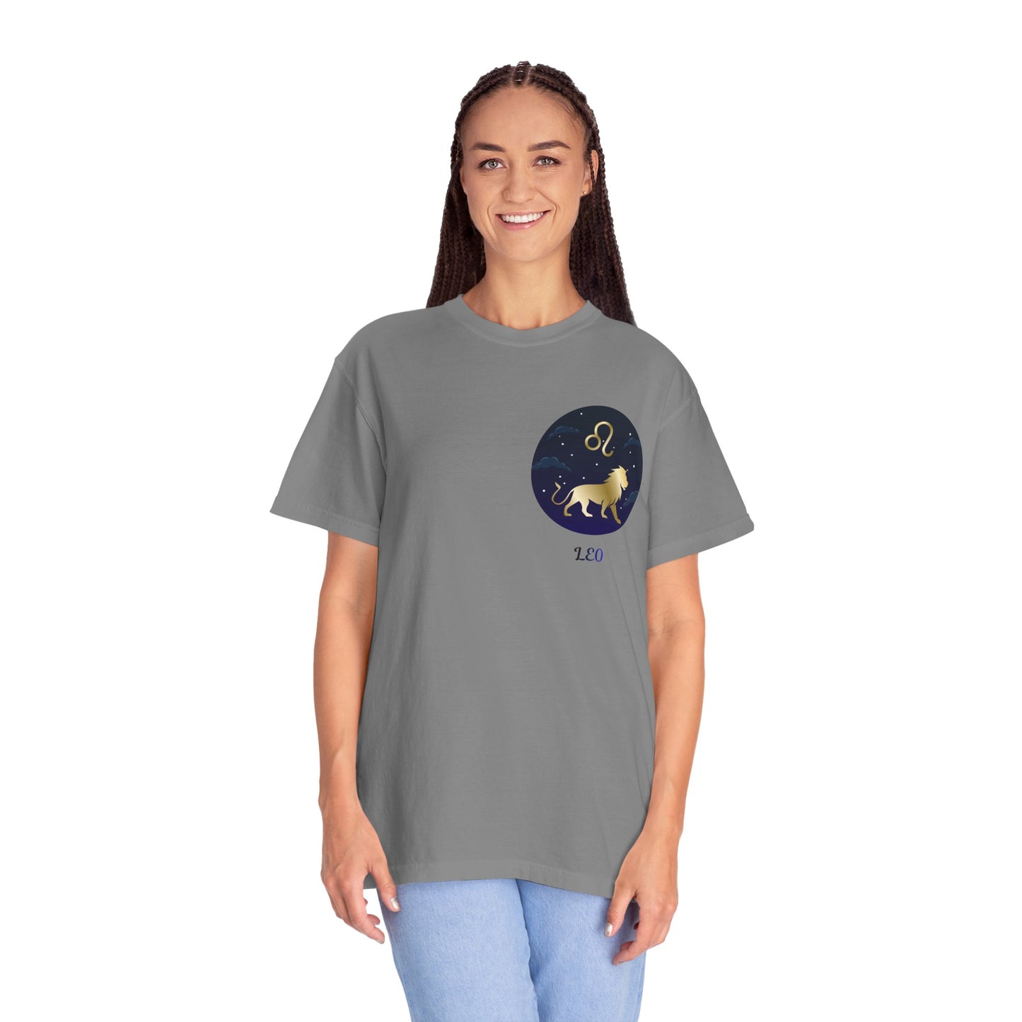 Leo Zodiac T-Shirt – Gold Lion Constellation Graphic Tee | Celestial Astrology Shirt