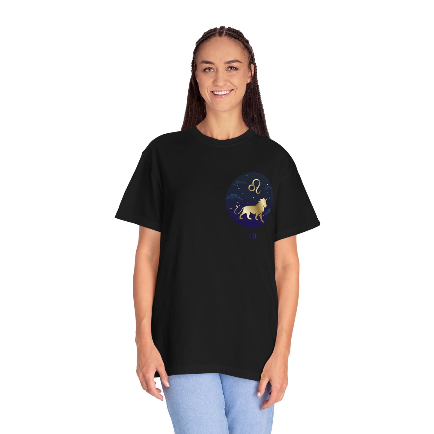 Leo Zodiac T-Shirt – Gold Lion Constellation Graphic Tee | Celestial Astrology Shirt