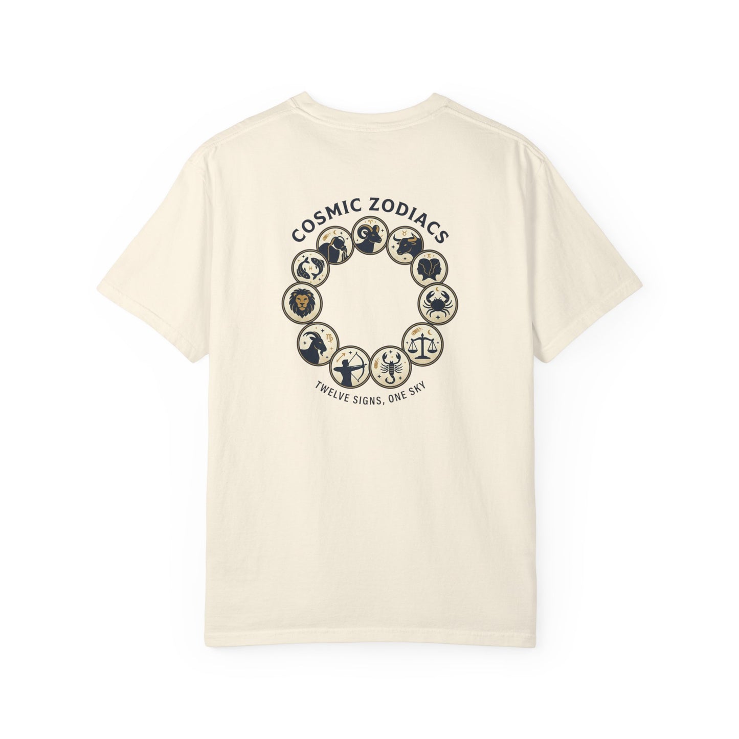 Zodiac Circle T-Shirt – Cosmic Zodiac Astrology Graphic Tee | Celestial Star Sign Shirt, Unisex Tee