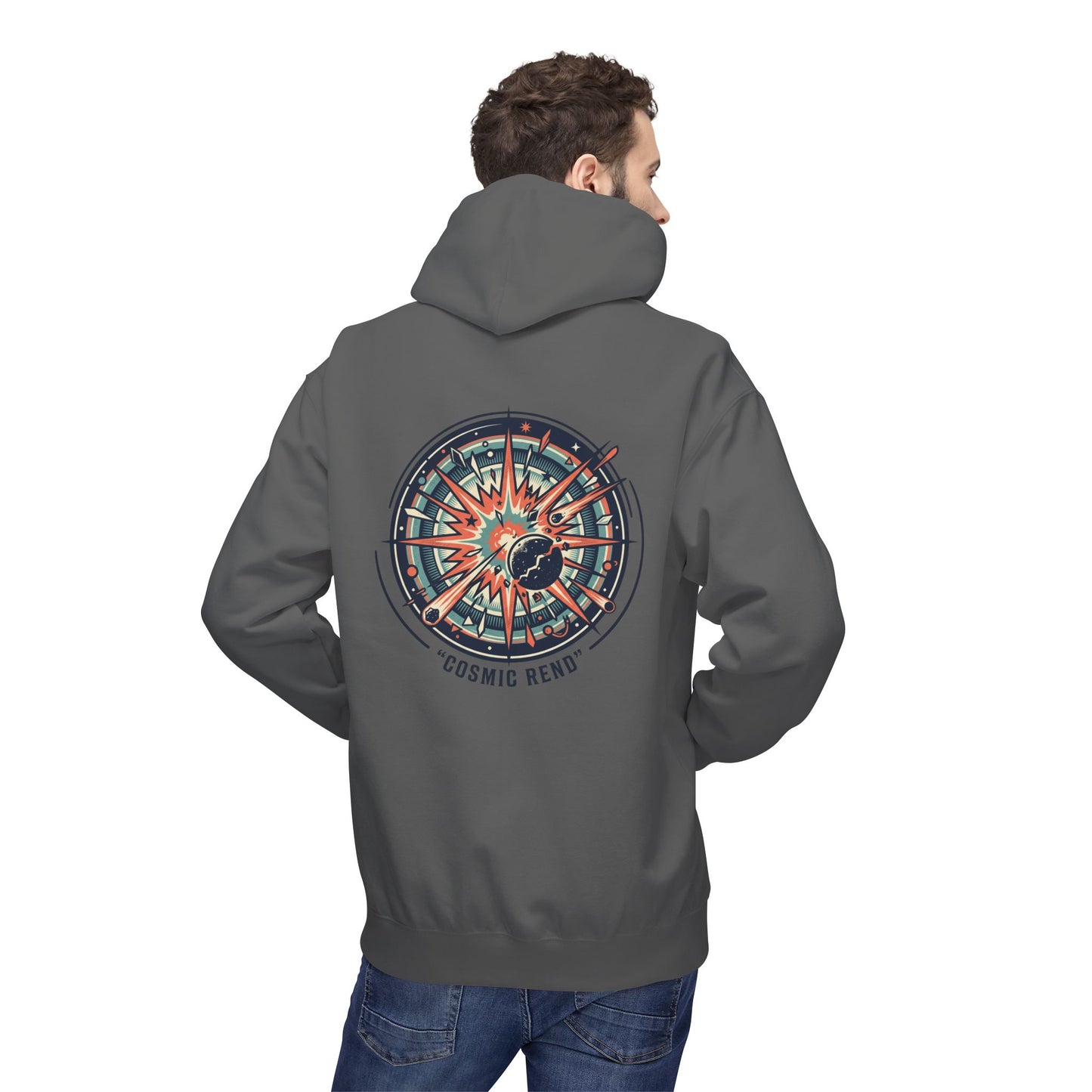 Cosmic Compass Hoodie – Retro Space Navigation Graphic Hoodie | Celestial Streetwear, Vintage Space Aesthetic, Unisex Hoodie