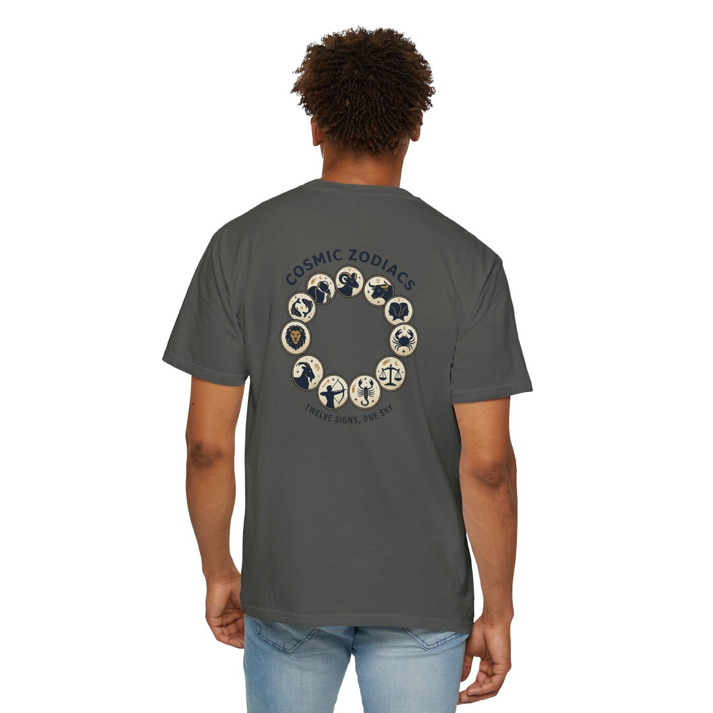 Zodiac Circle T-Shirt – Cosmic Zodiac Astrology Graphic Tee | Celestial Star Sign Shirt, Unisex Tee