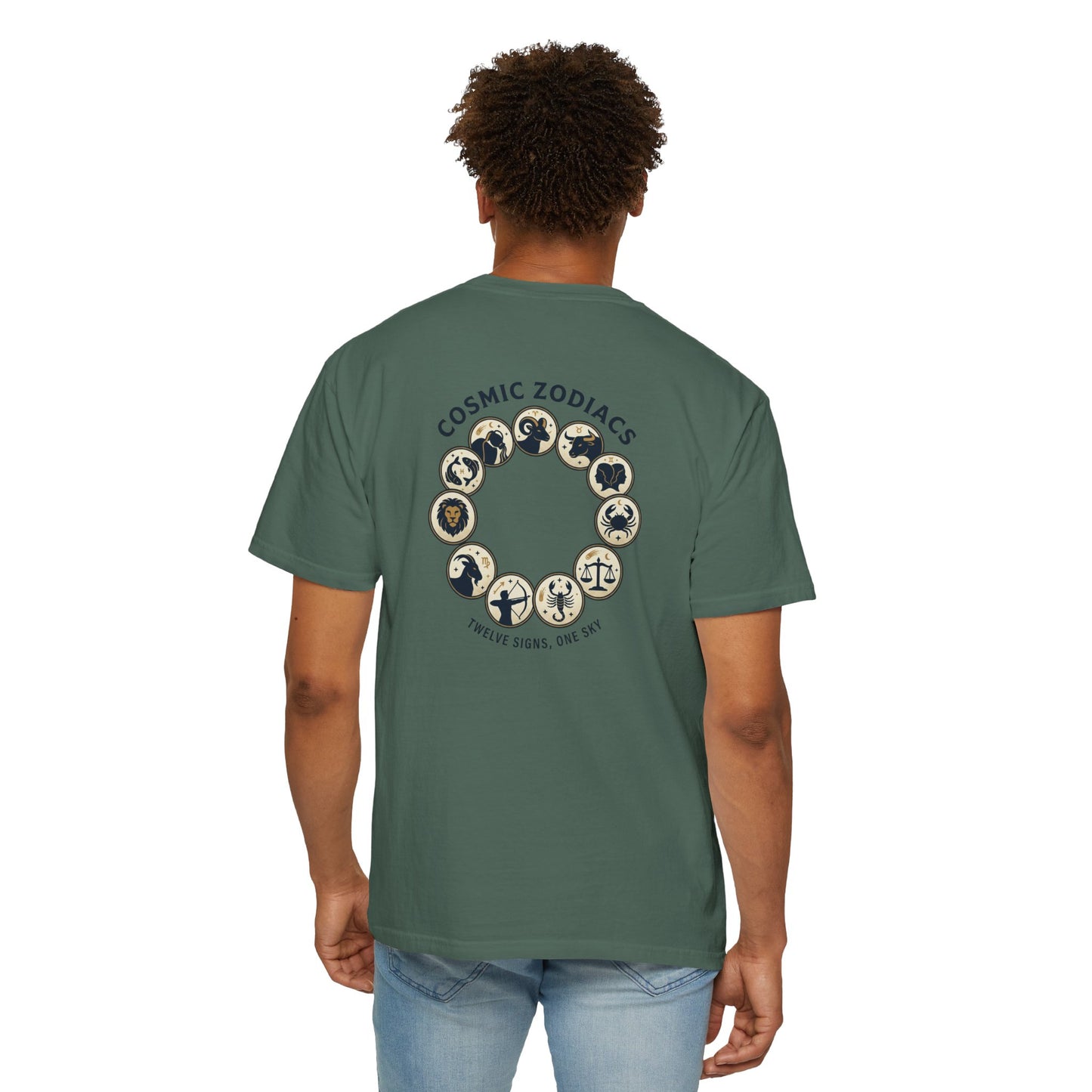 Zodiac Circle T-Shirt – Cosmic Zodiac Astrology Graphic Tee | Celestial Star Sign Shirt, Unisex Tee