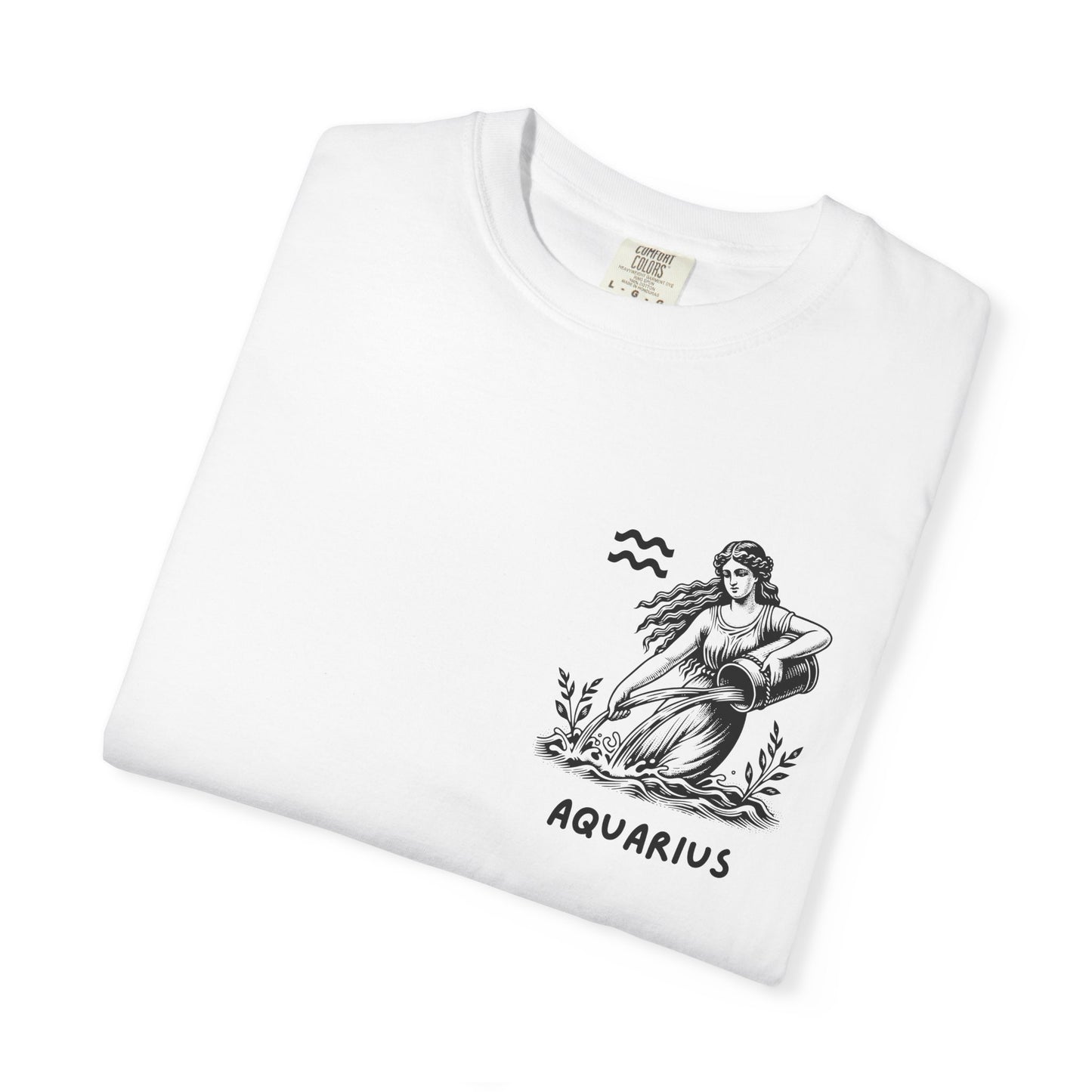 Aquarius Zodiac T-Shirt – Vintage Water Bearer Astrology Tee | Celestial Star Sign Shirt