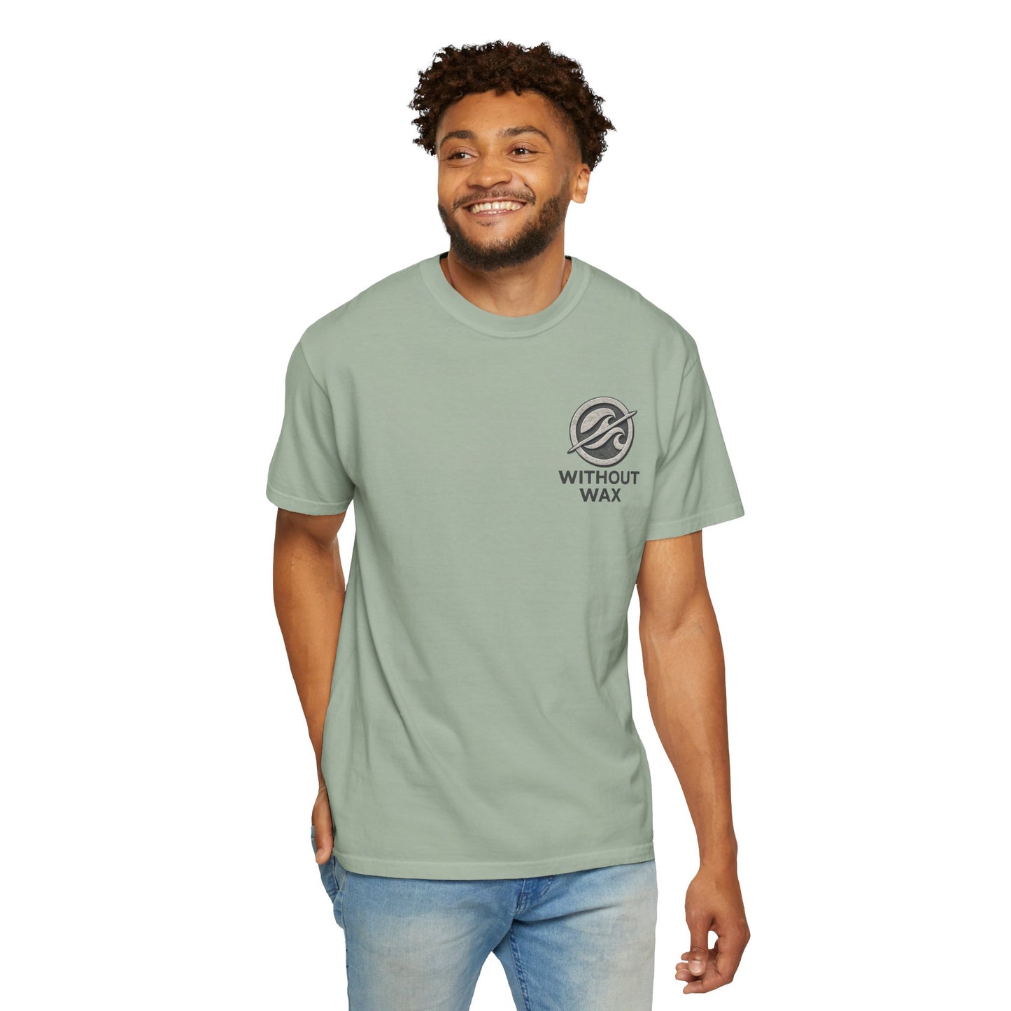 Without Wax Surf Logo T-Shirt – Coastal Wave Badge Graphic Tee | Vintage Streetwear Shirt