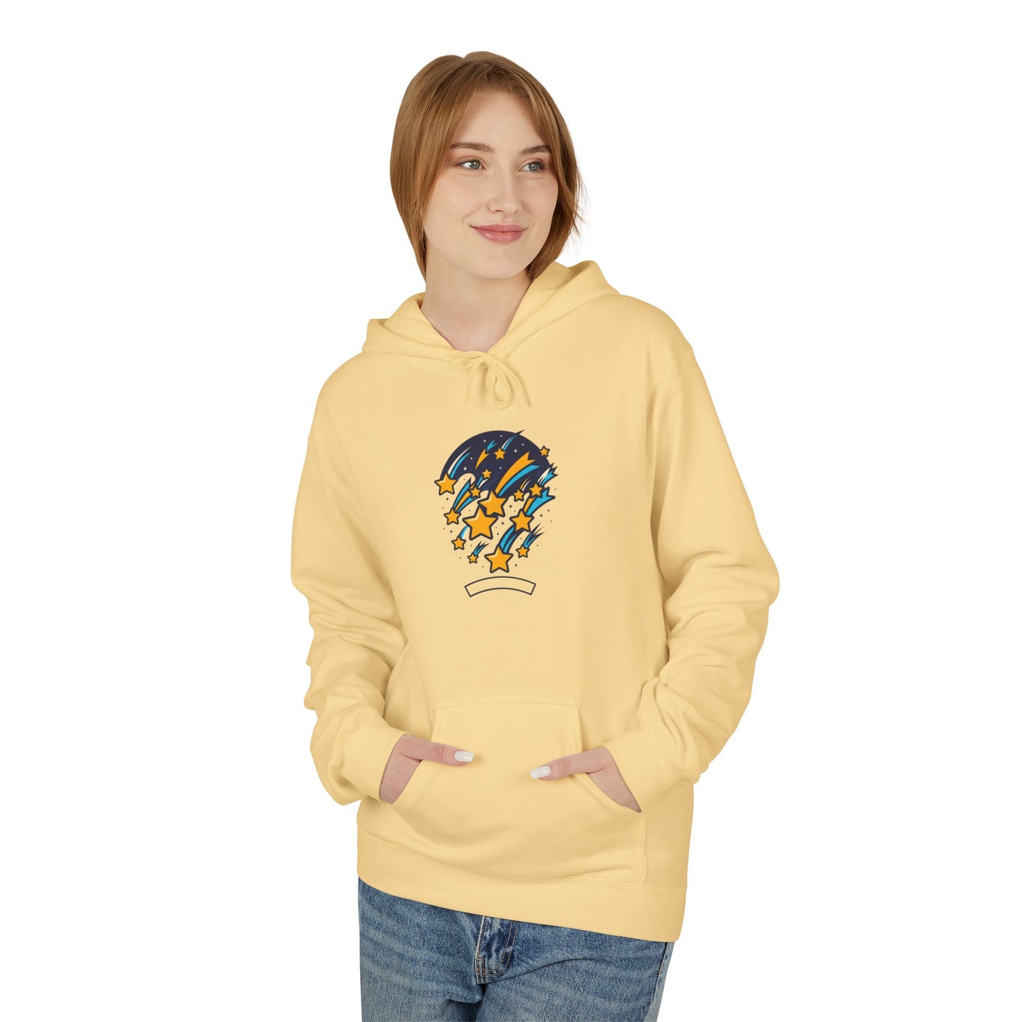 Starfall Hoodie – Shooting Stars Graphic Hoodie | Celestial Aesthetic, Cosmic Streetwear, Unisex Pullover