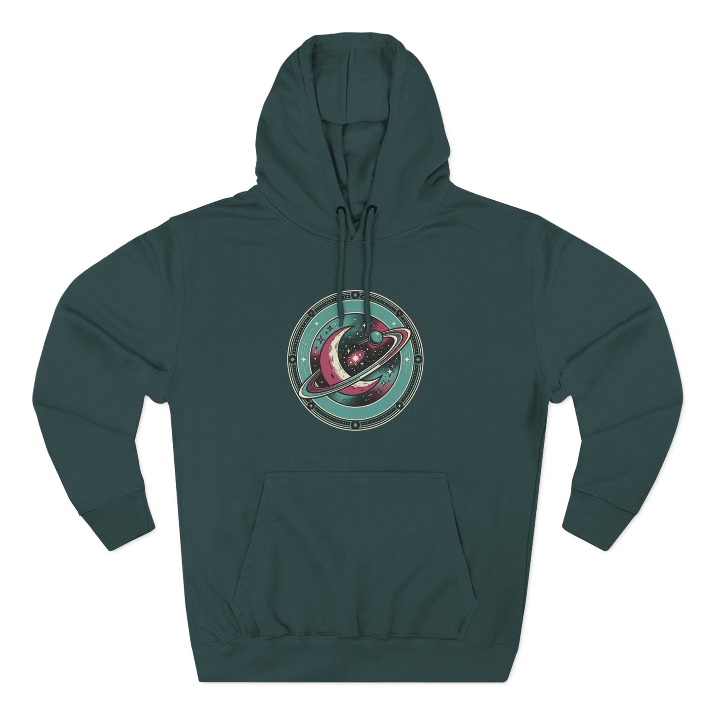 Saturn Planet Hoodie – Retro Space Ring Graphic Hoodie | Minimal Cosmic Aesthetic, Astronomy Hoodie, Unisex Hoodie