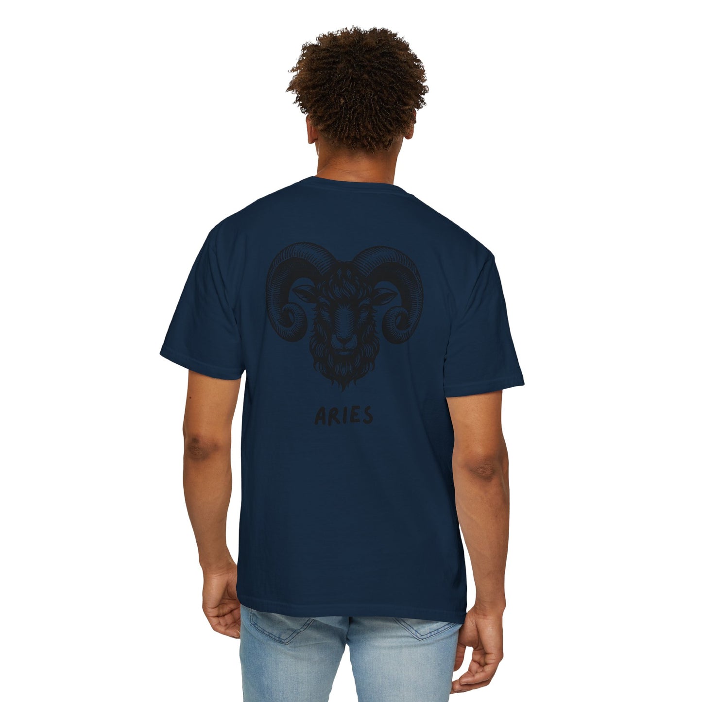 Aries Zodiac T-Shirt – Aries Ram Astrology Graphic Tee | Vintage Star Sign Shirt, Unisex Tee
