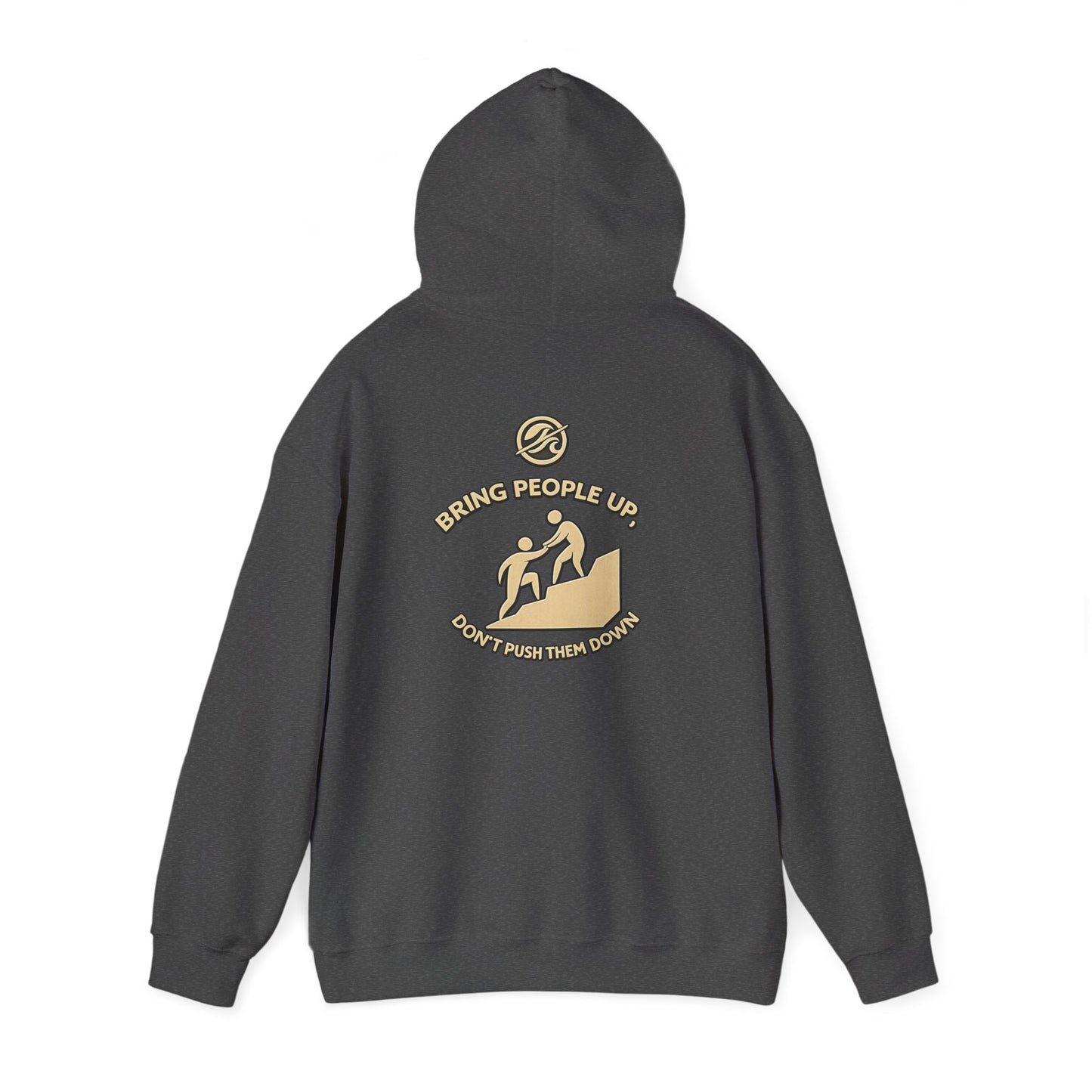Without Wax Hoodie – “Bring People Up” Motivational Graphic Sweatshirt | Minimal Inspirational Streetwear