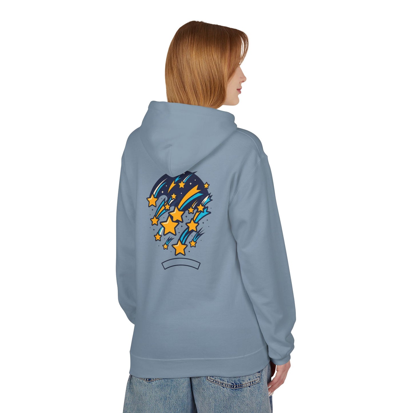 Starfall Hoodie – Shooting Stars Graphic Hoodie | Celestial Aesthetic, Cosmic Streetwear, Unisex Pullover