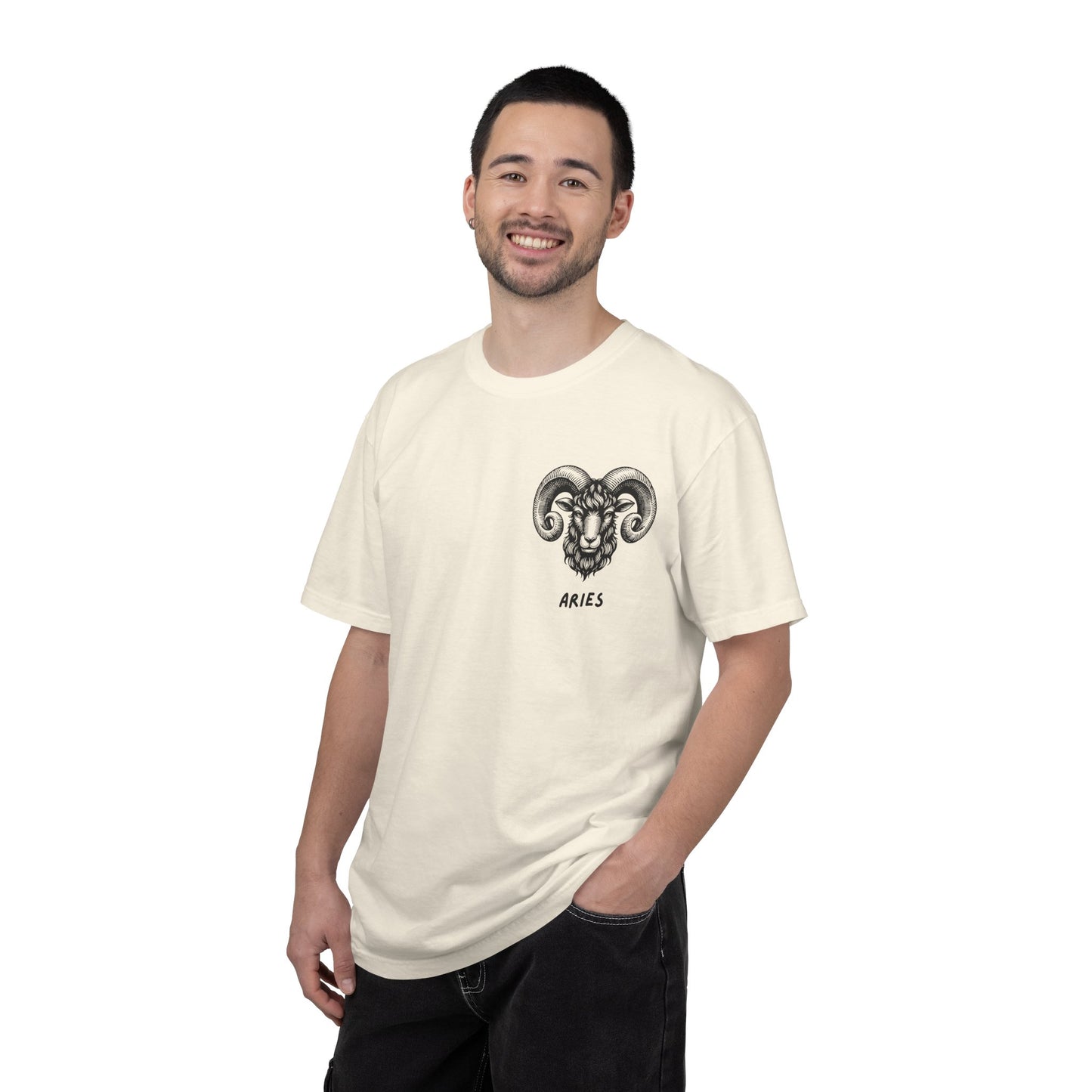 Aries Zodiac T-Shirt – Aries Ram Astrology Graphic Tee | Vintage Star Sign Shirt, Unisex Tee