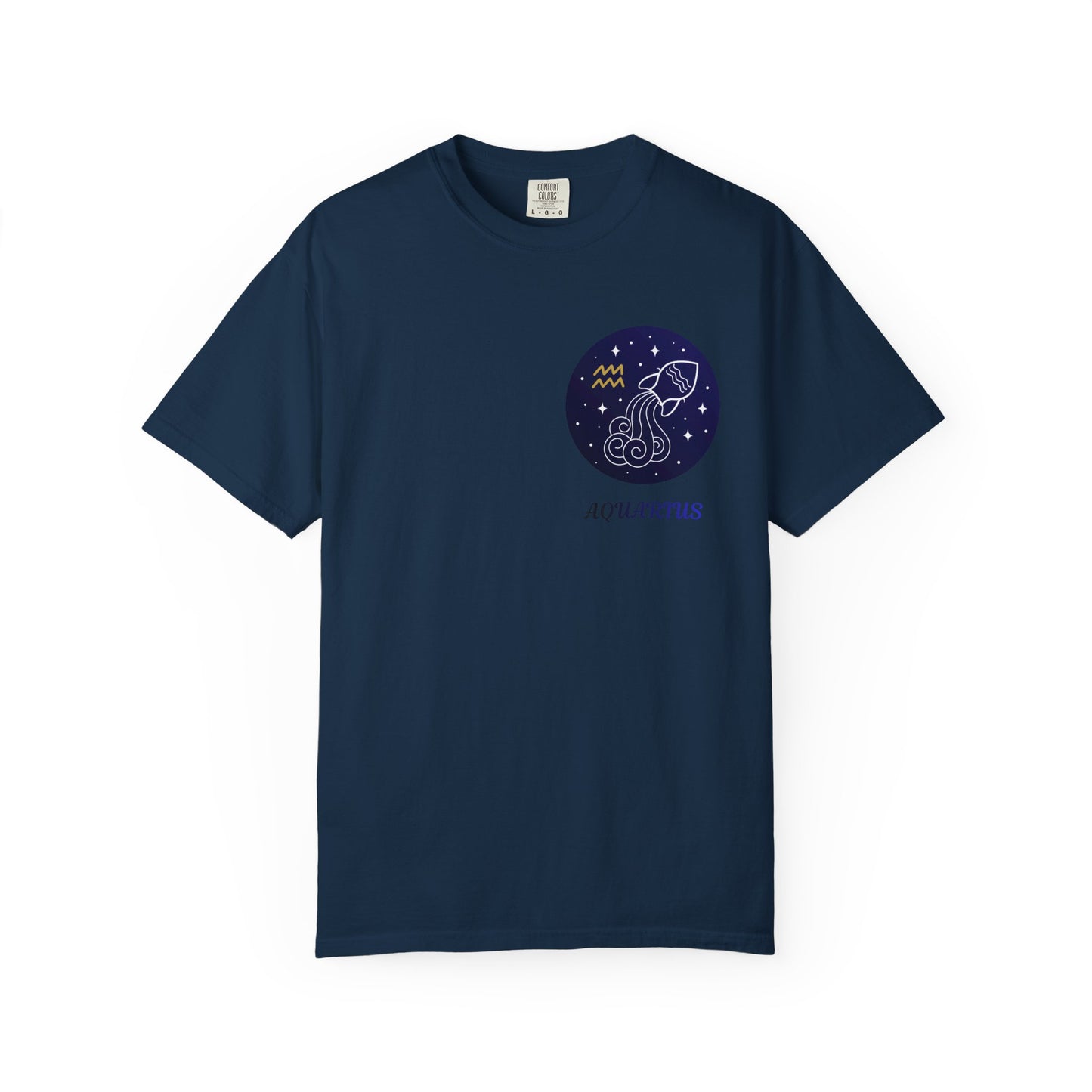 Aquarius Zodiac T-Shirt – Minimal Constellation Astrology Tee | Celestial Water Bearer Shirt