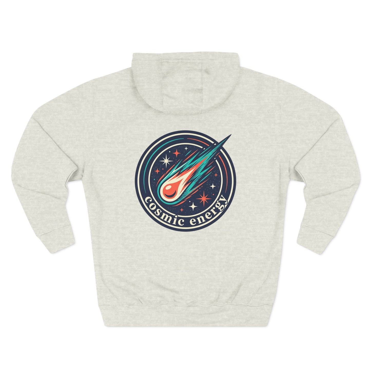 Cosmic Energy Hoodie – Meteor & Shooting Star Graphic Hoodie | Space Aesthetic, Celestial Streetwear, Unisex Hoodie