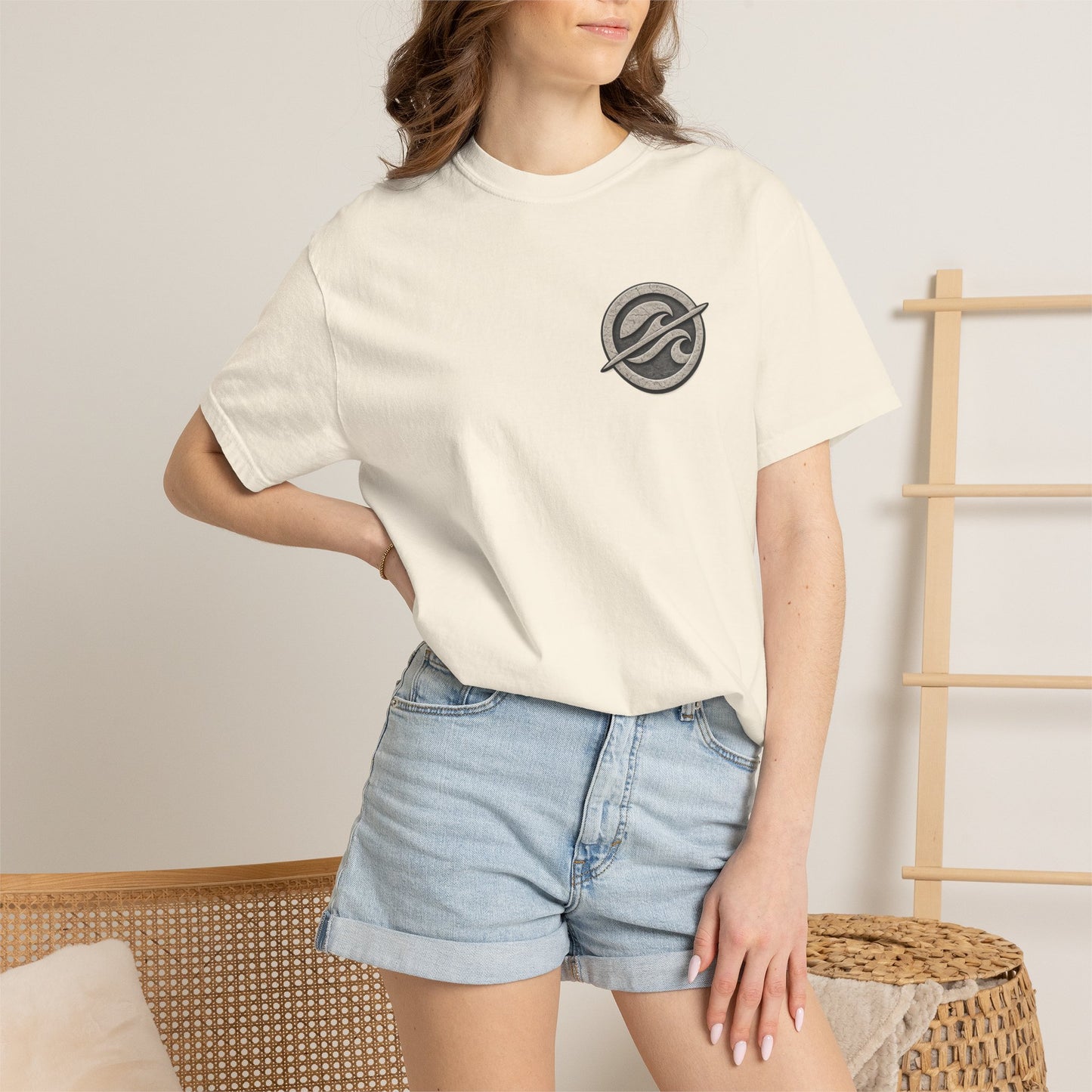 Surf Badge T-Shirt – Retro Wave Logo Tee | Vintage Coastal Streetwear Shirt