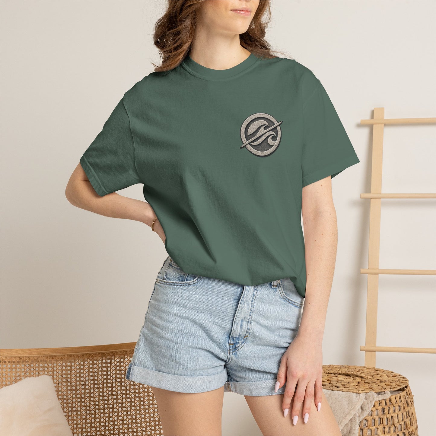 Surf Badge T-Shirt – Retro Wave Logo Tee | Vintage Coastal Streetwear Shirt