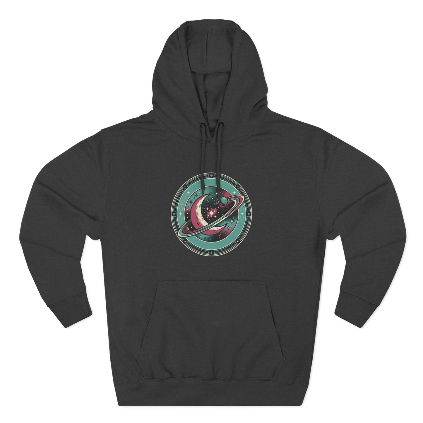 Saturn Planet Hoodie – Retro Space Ring Graphic Hoodie | Minimal Cosmic Aesthetic, Astronomy Hoodie, Unisex Hoodie