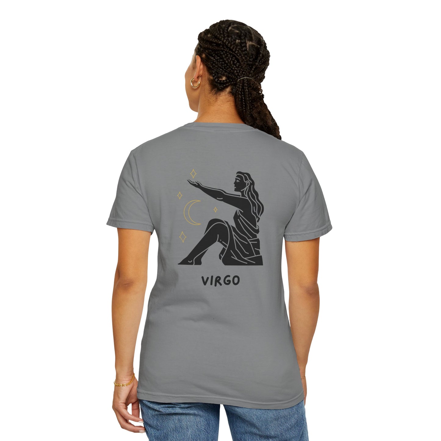 Virgo Zodiac T-Shirt – Minimalist Astrology Tee | Celestial Star Sign Graphic Shirt
