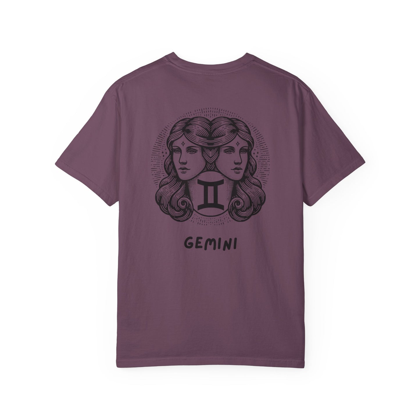 Gemini Zodiac T-Shirt – Twin Faces Astrology Tee | Minimal Celestial Graphic Shirt