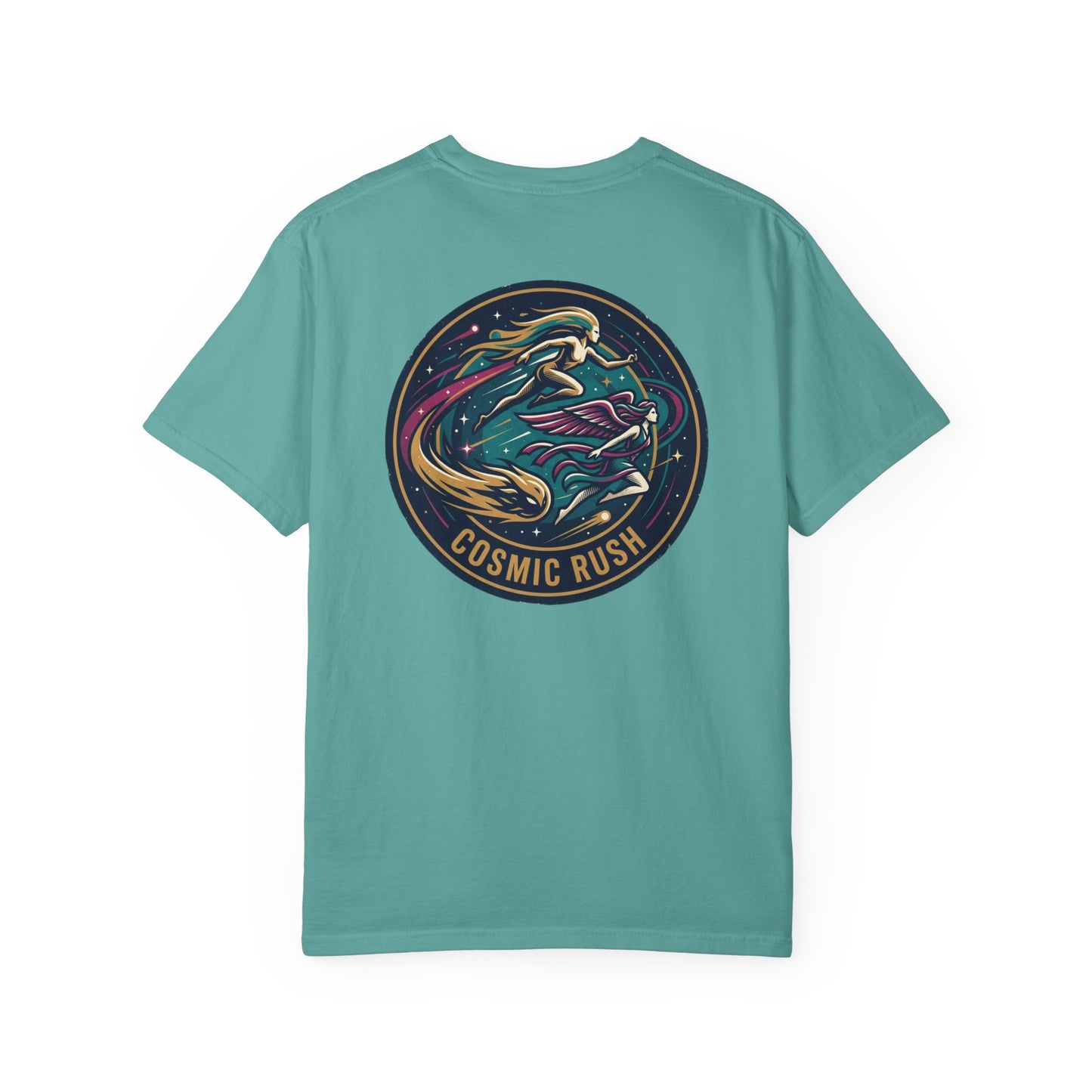 Cosmic Rush Skate T-Shirt – Retro Space Surf Graphic Tee | Vintage Cosmic Wave Shirt, Unisex Casual Tee